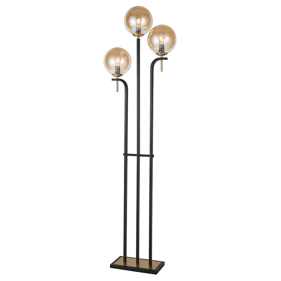 Bubble Glass Floor Lamp | Amber or Smoke