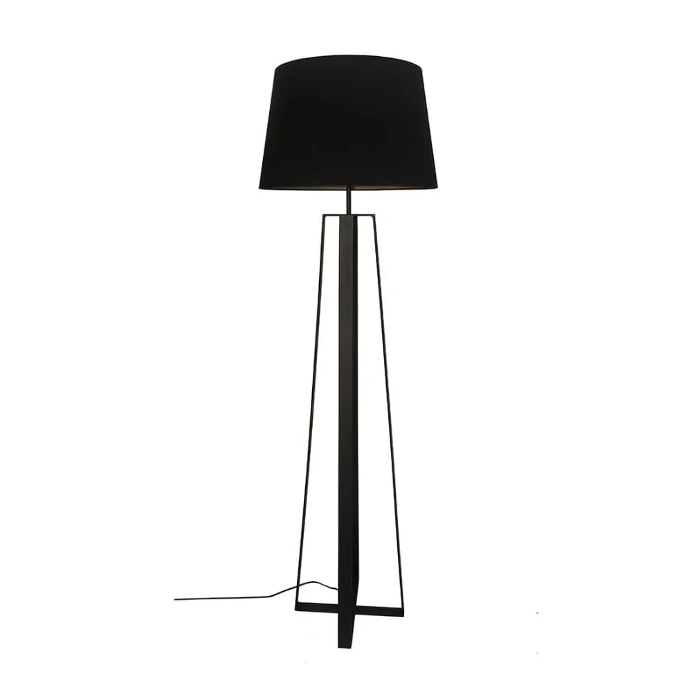 Quad Short Floor Lamp Black