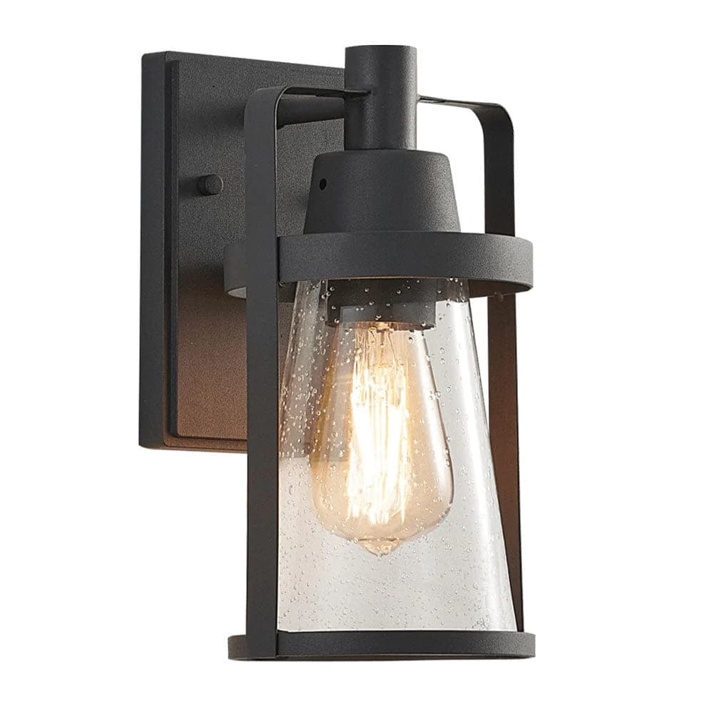 Berlin Outdoor Lantern Light with Speckled Glass