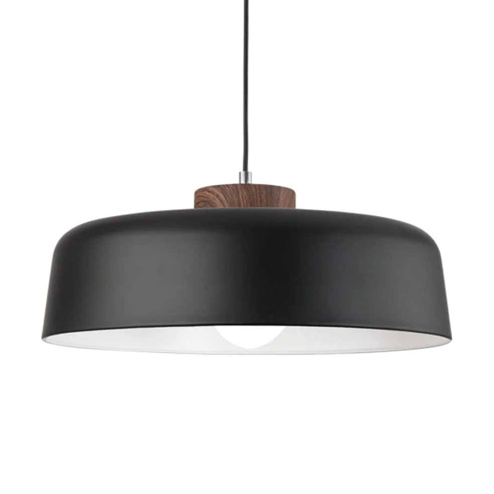 Chambord Pendant Light Metal - White | Black with wood