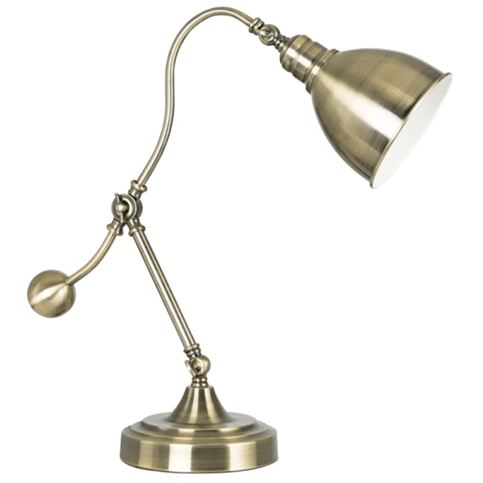 Crescent Brass Table Lamp