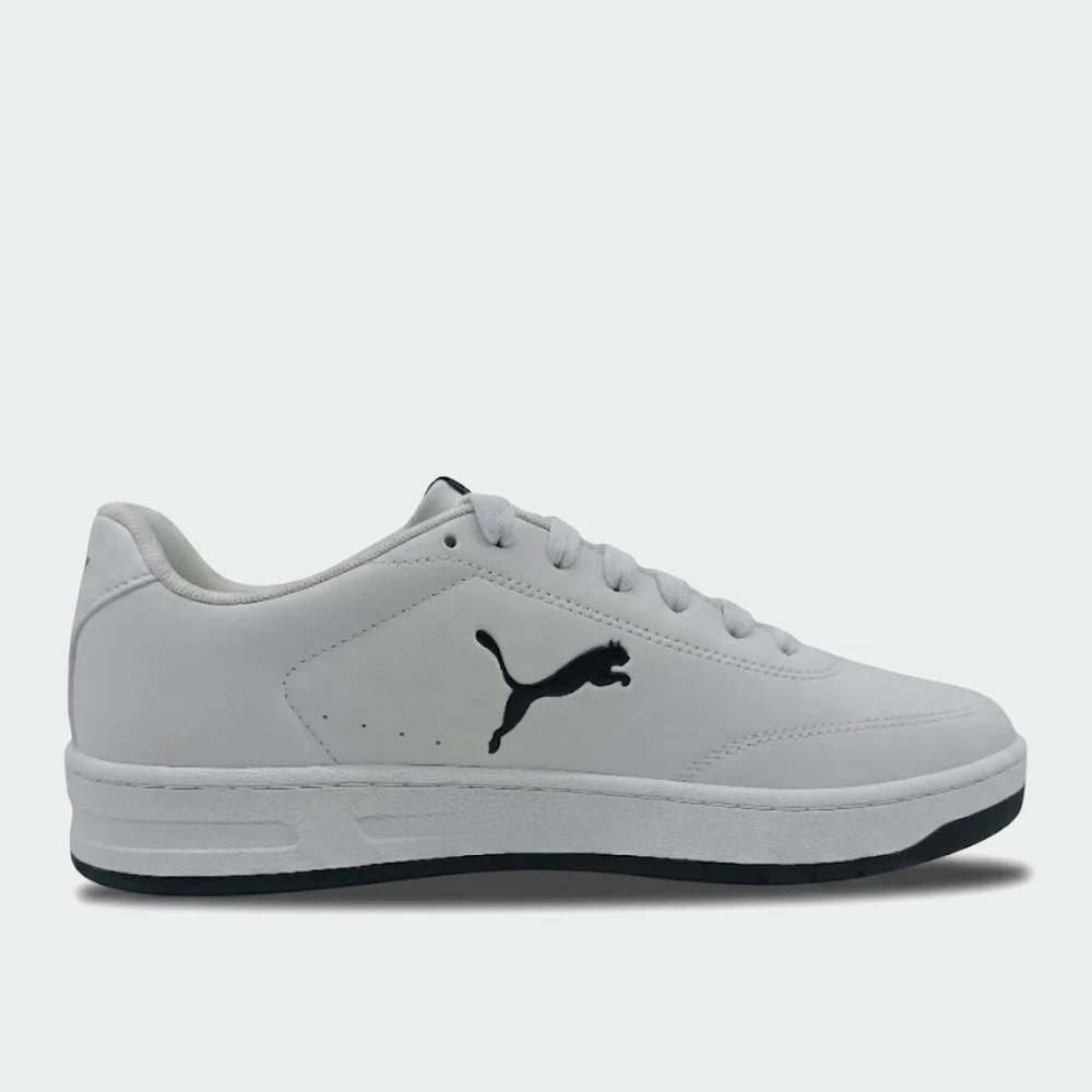 Puma Mens Court Classic Clean Cat Sneakers White