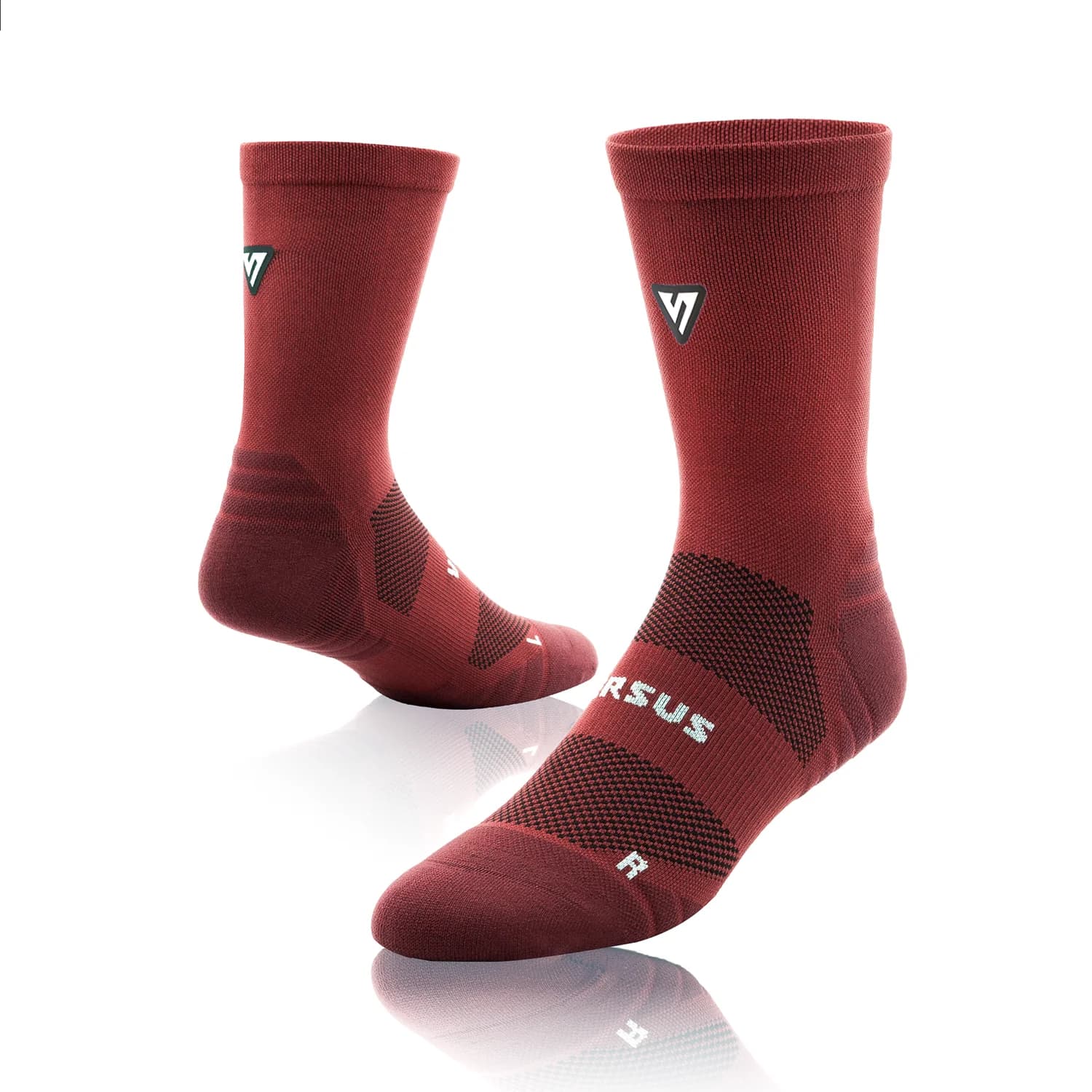 Classic Maroon Active Crew Tab Socks
