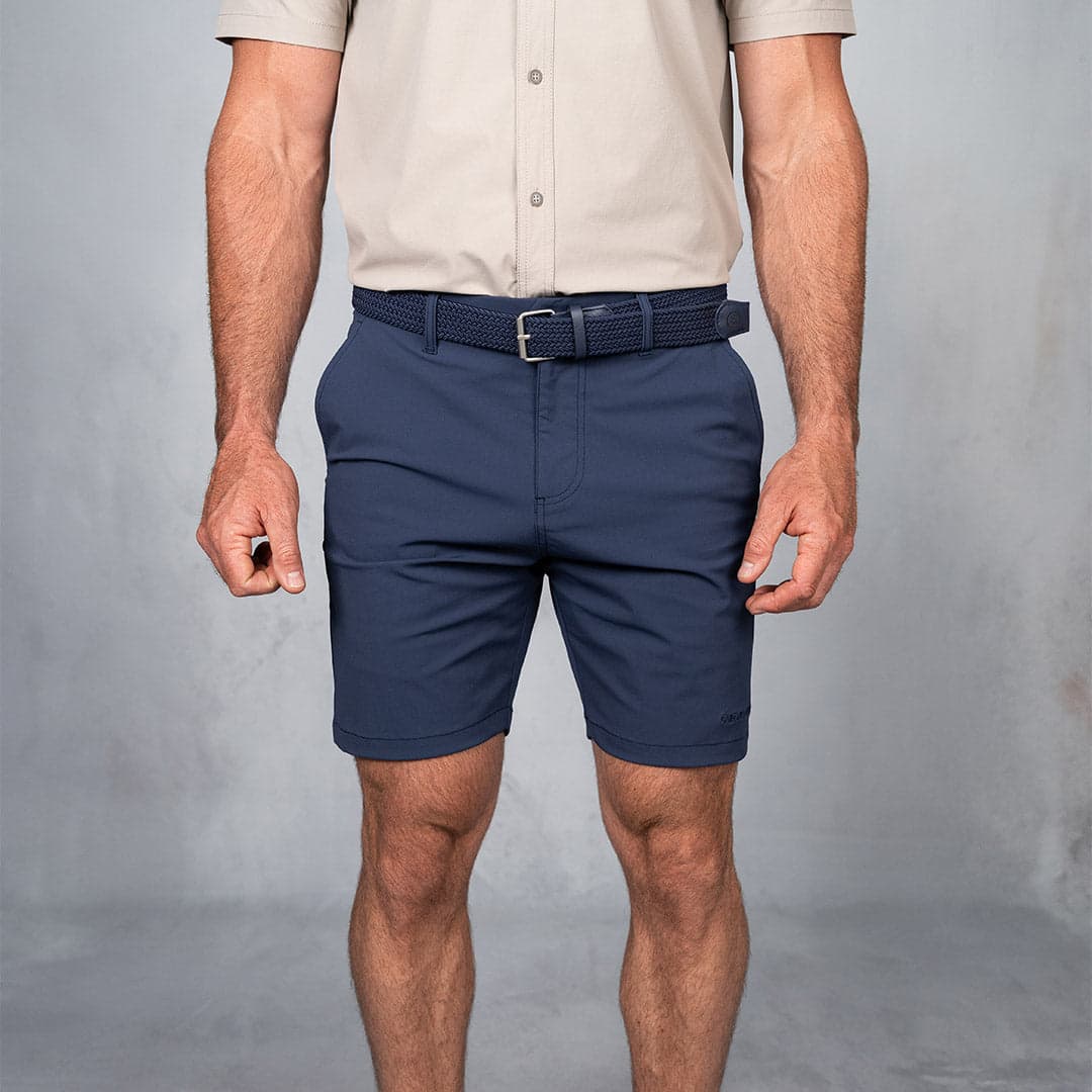4 Way Stretch Chino Shorts Blue