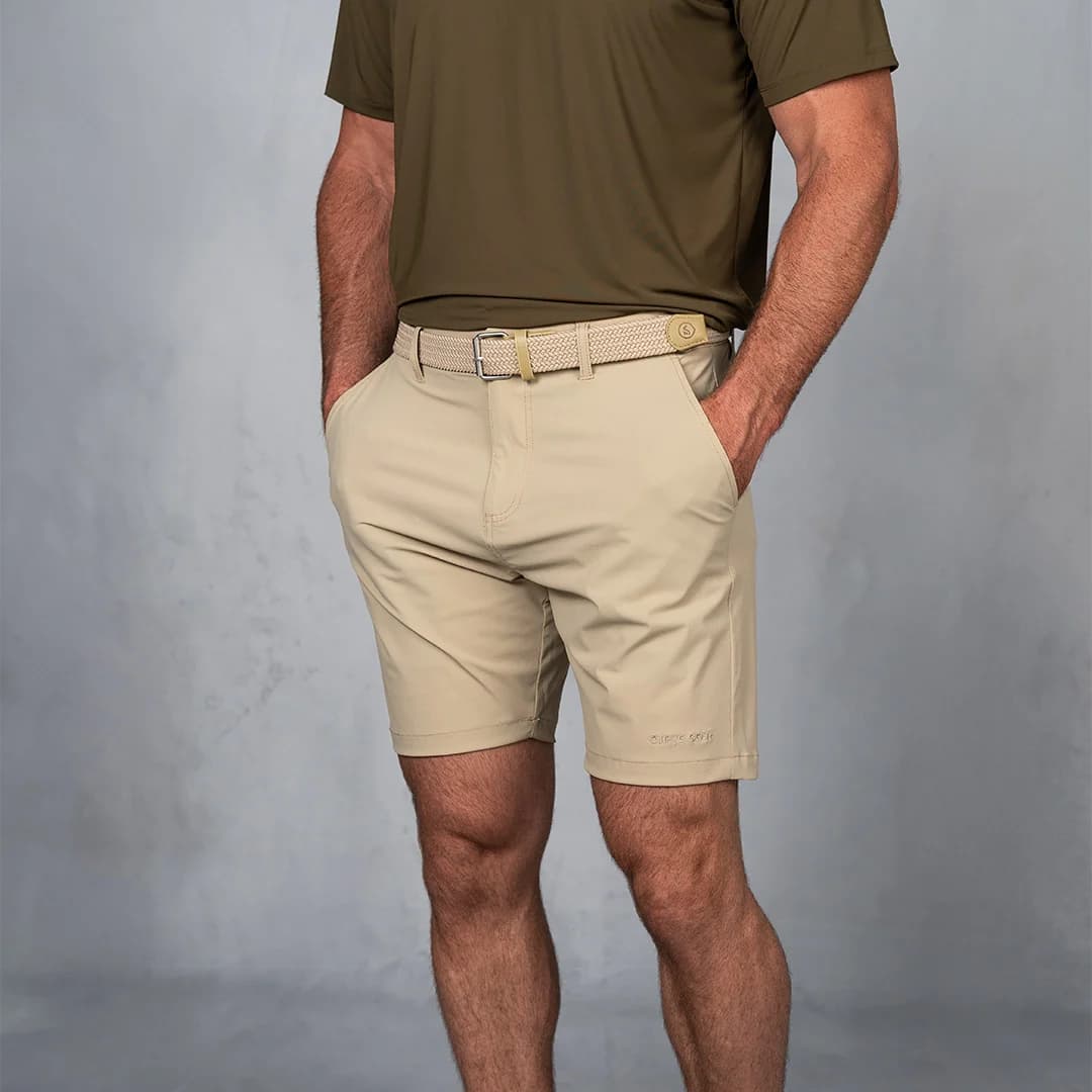 4 Way Stretch Chino Shorts Khaki