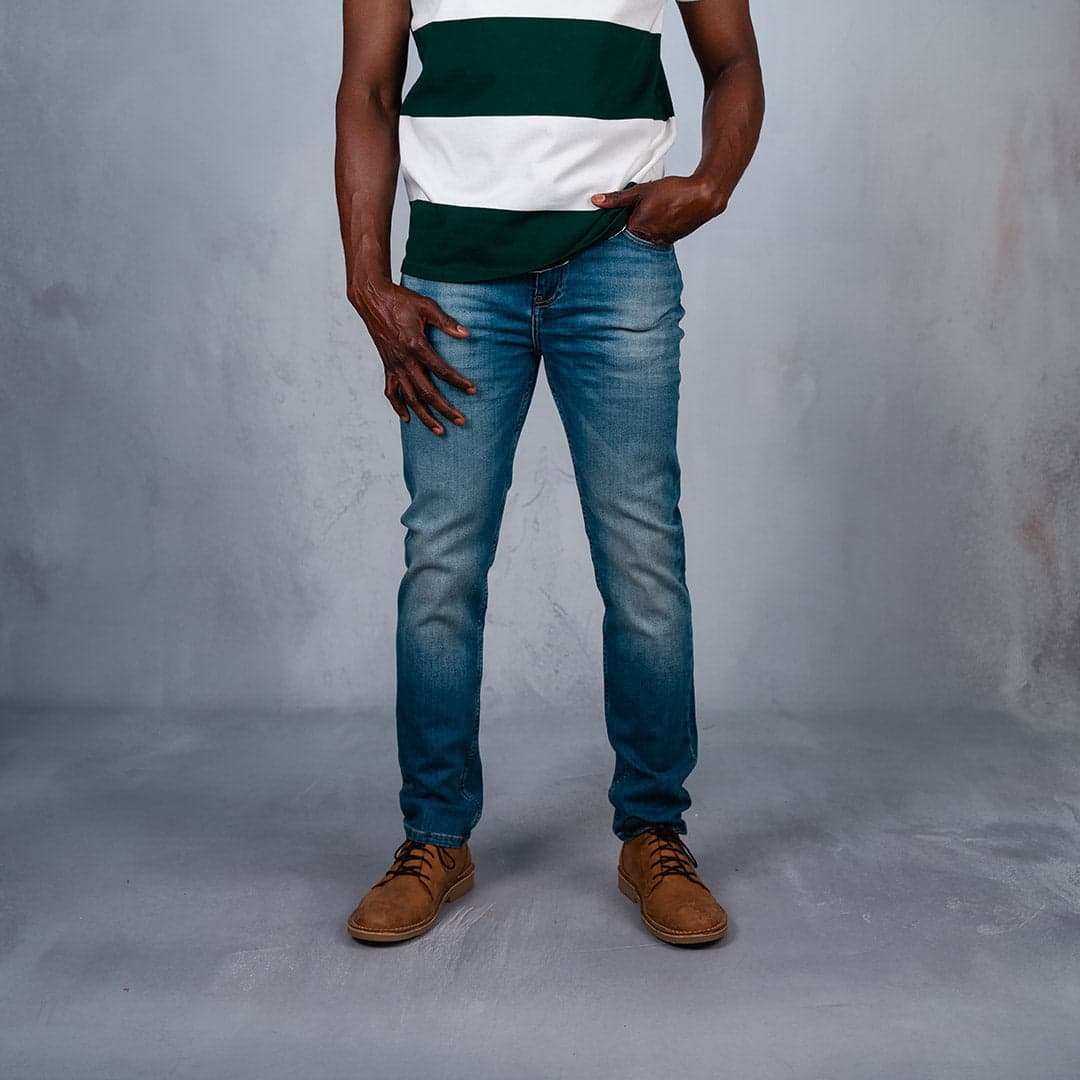 Copper Slim Fit Denim Mid Blue