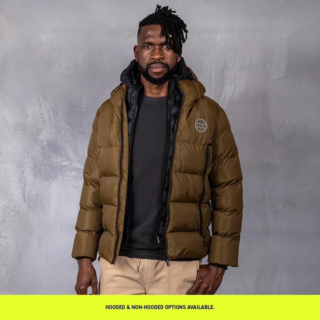 Bionic L/Sleeve Puffer With Hood Olive