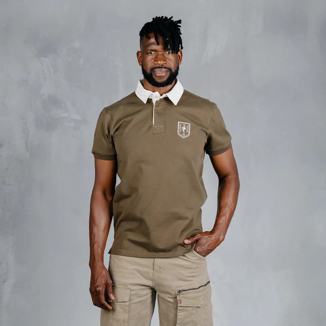 Elite Rugby Polo Dark Olive