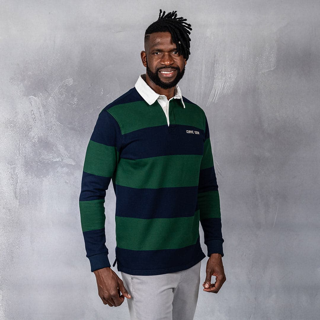 Hero Rugby Polo Bottle Green & Navy