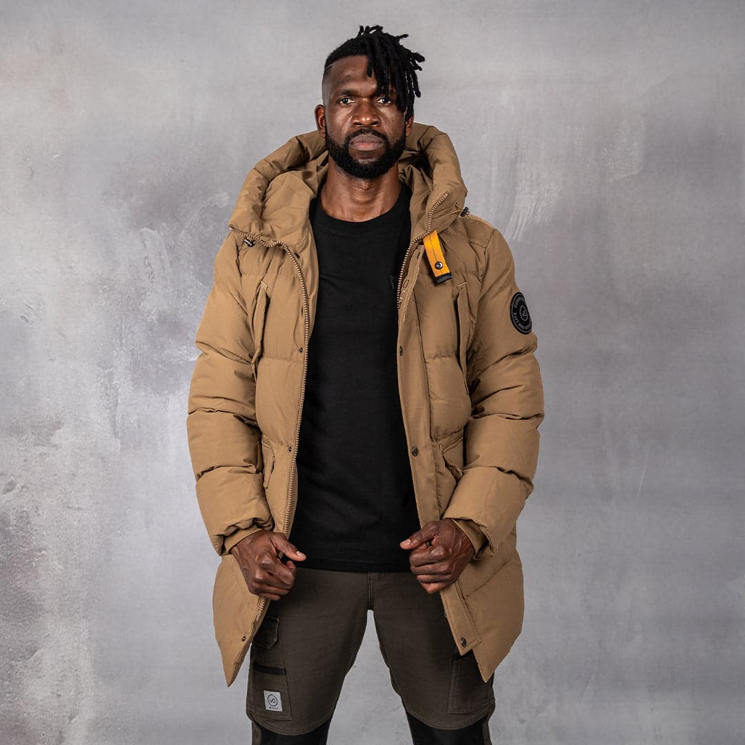 Long Line Puffer Khaki
