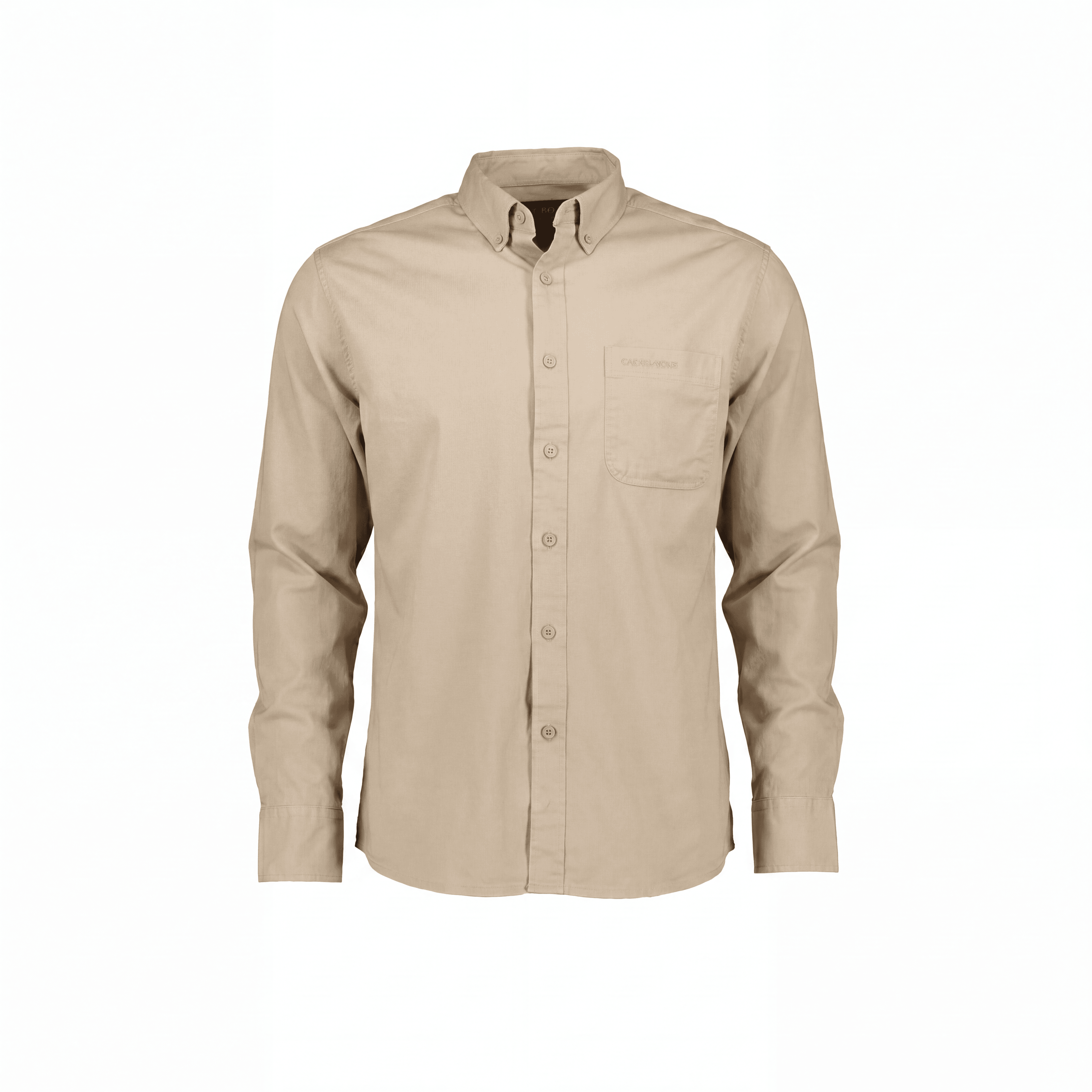 W.O.R.K Cotton Stretch L/Sleeve Shirt Khaki