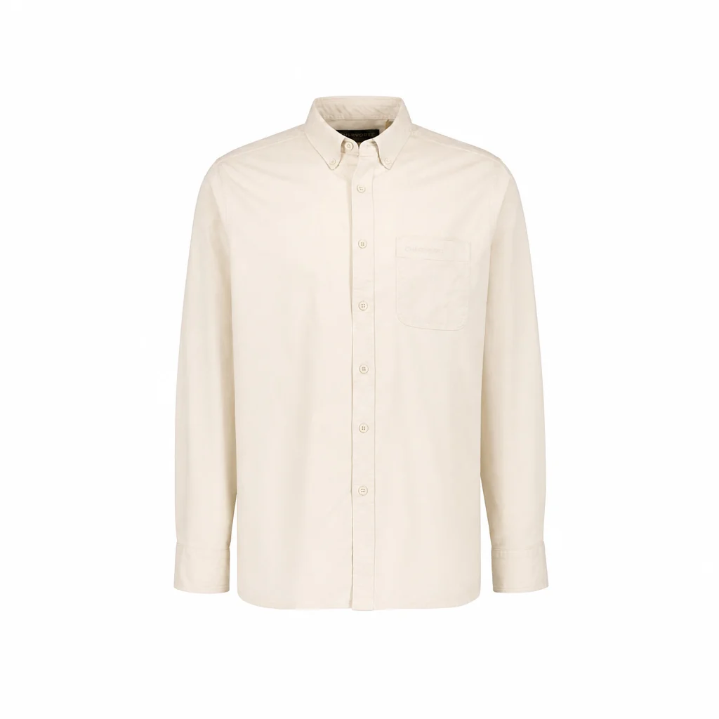 W.O.R.K Cotton Stretch L/Sleeve Shirt Stone