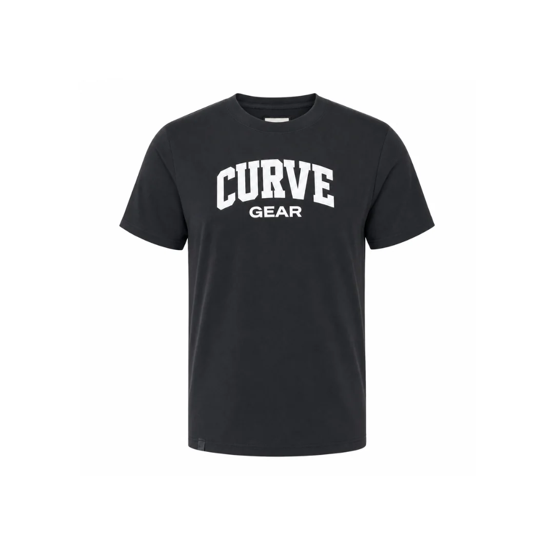 Curved T-Shirt Charcoal