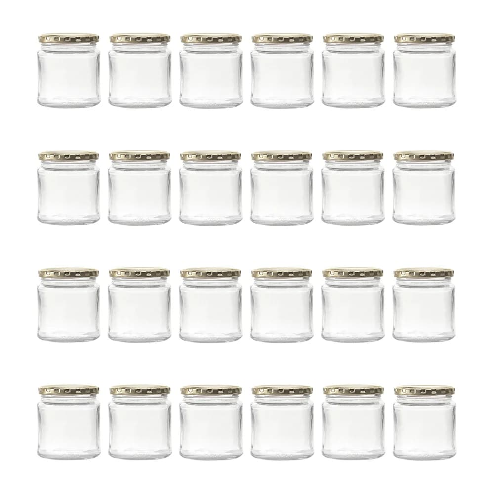 Consol Glass Jam Jar 291ml with Gold lid (24 Carton Pack)