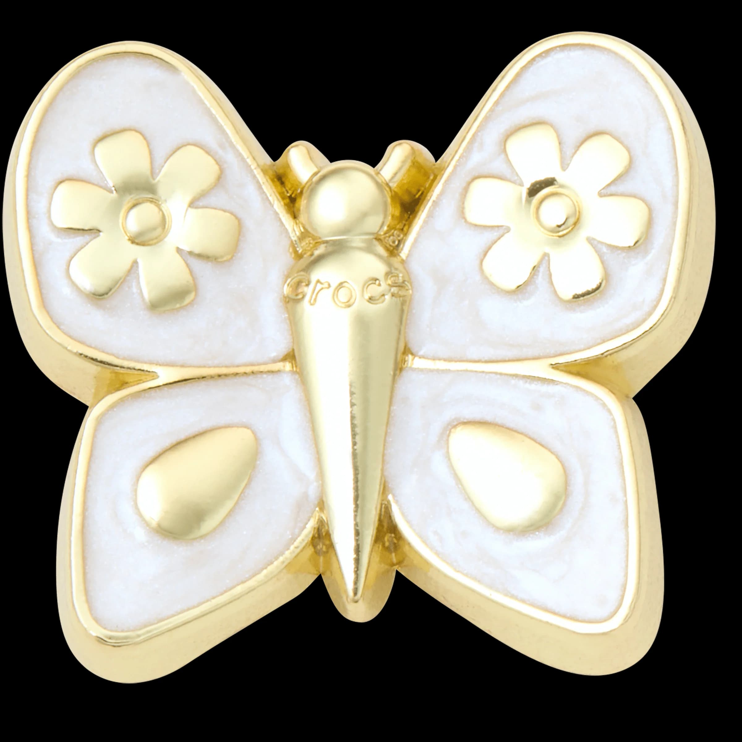 Gold Pearlized Butterfly Jibbitz