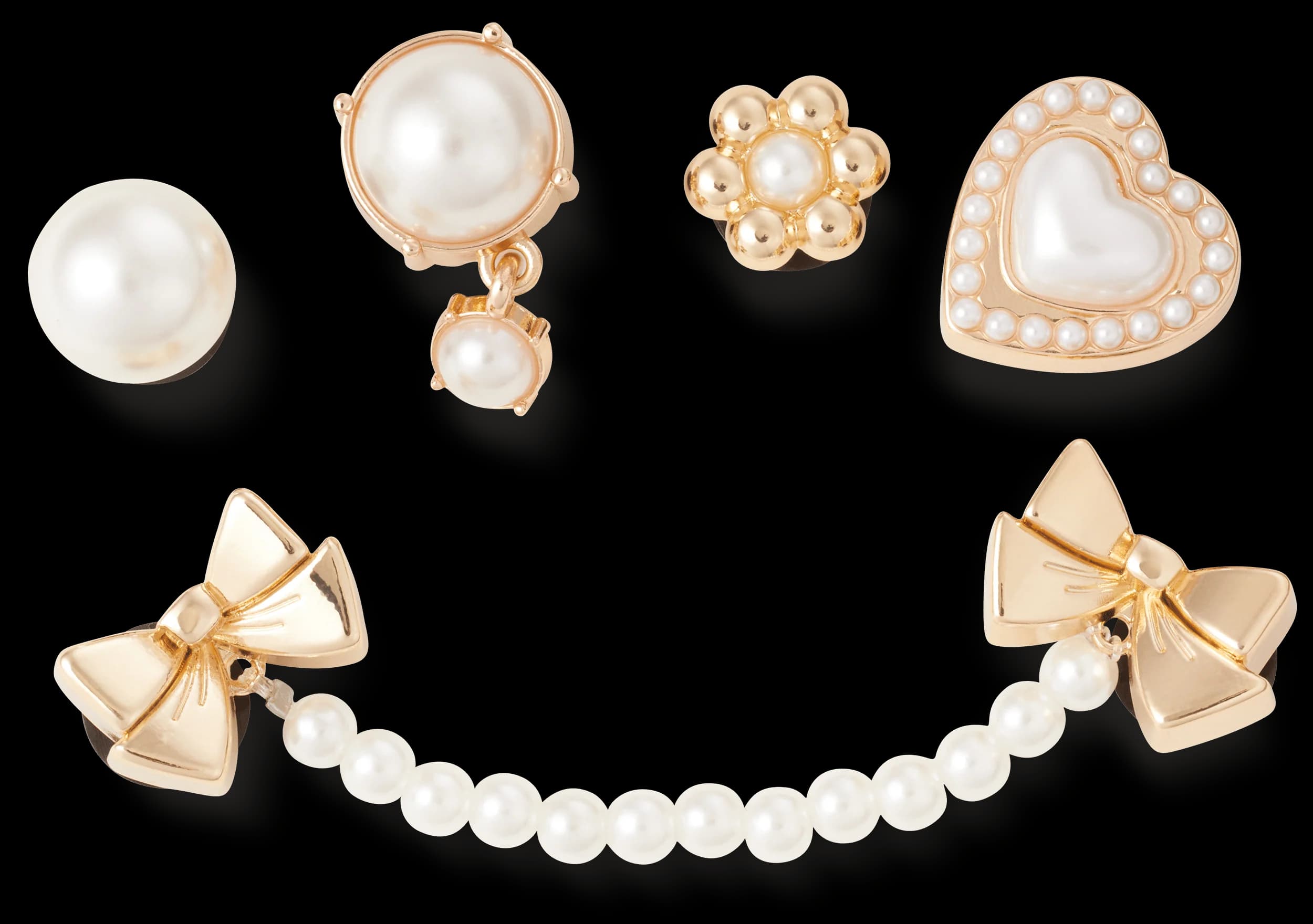 Pearly Gold 5 Pack Jibbitz