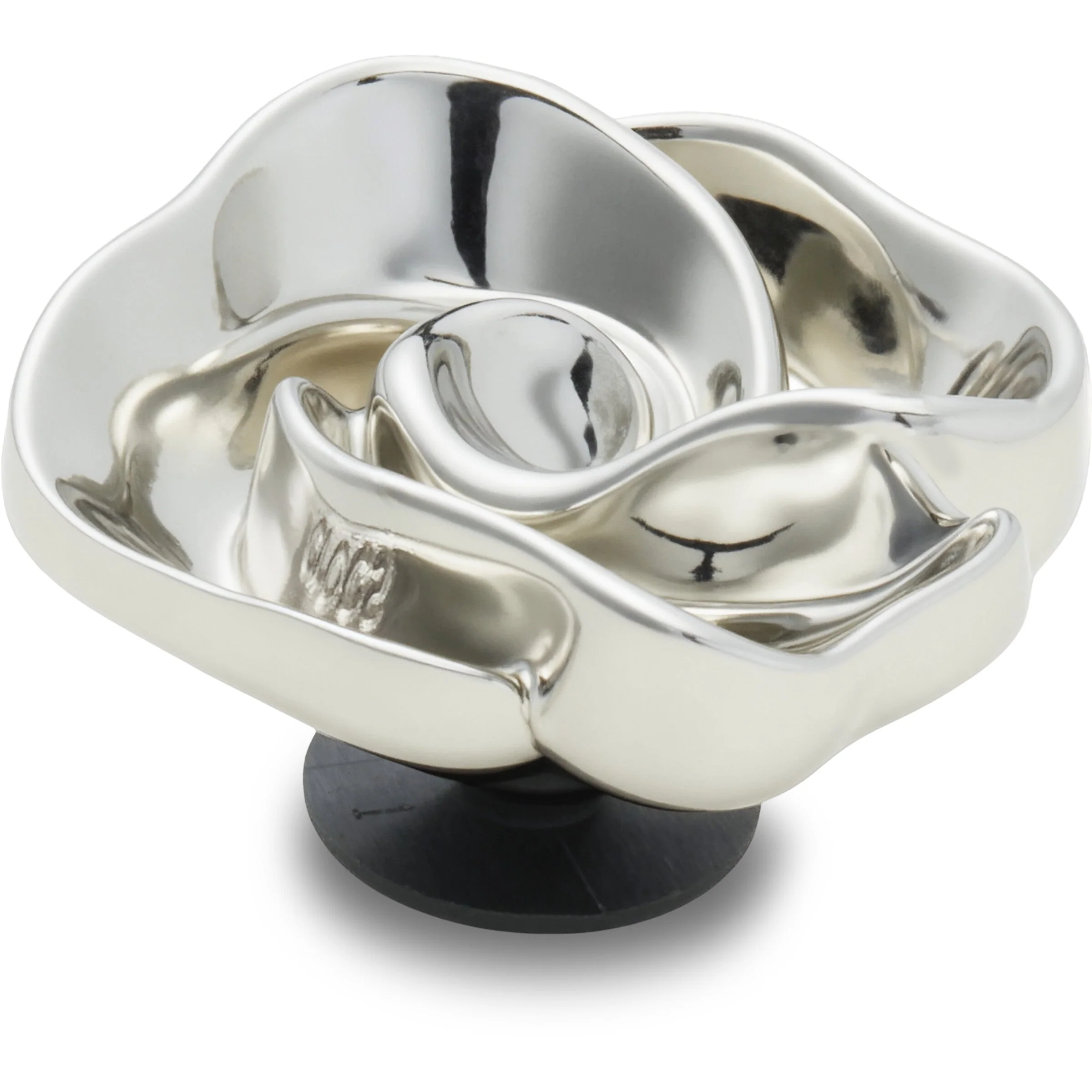 Silver Flower Swirl Jibbitz