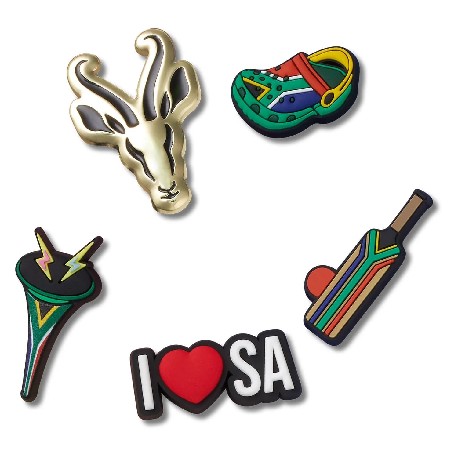 South African Sports Mix 5 Pack Jibbitz