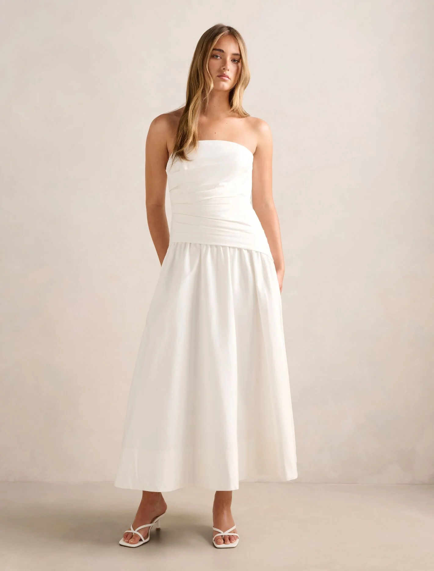 Ashton Ruched Midi Dress