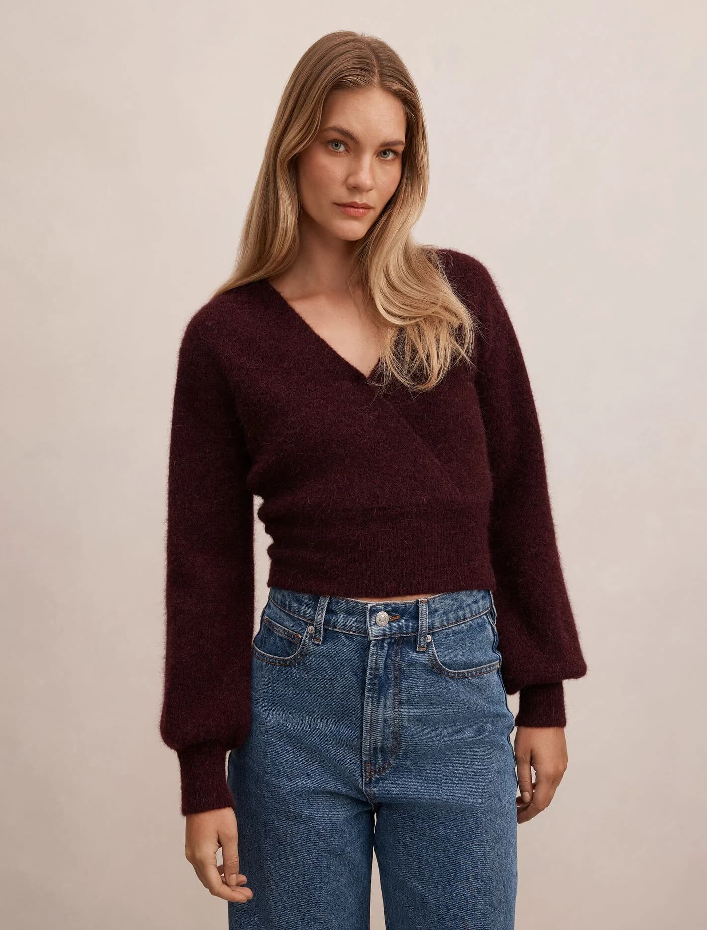 Florence Knitted Wrap Sweater