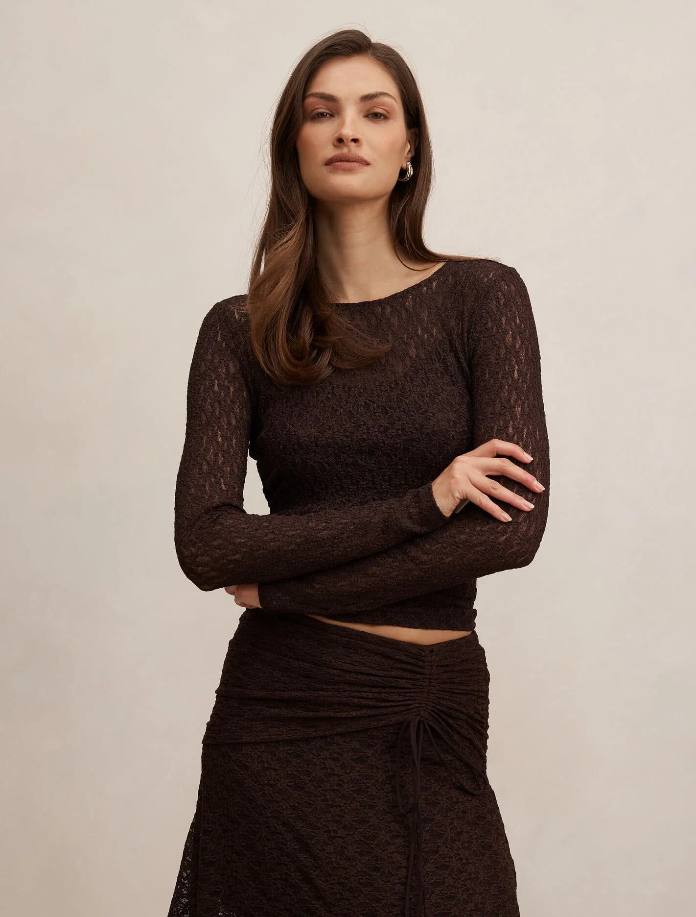 Alex Lace Long Sleeve Top