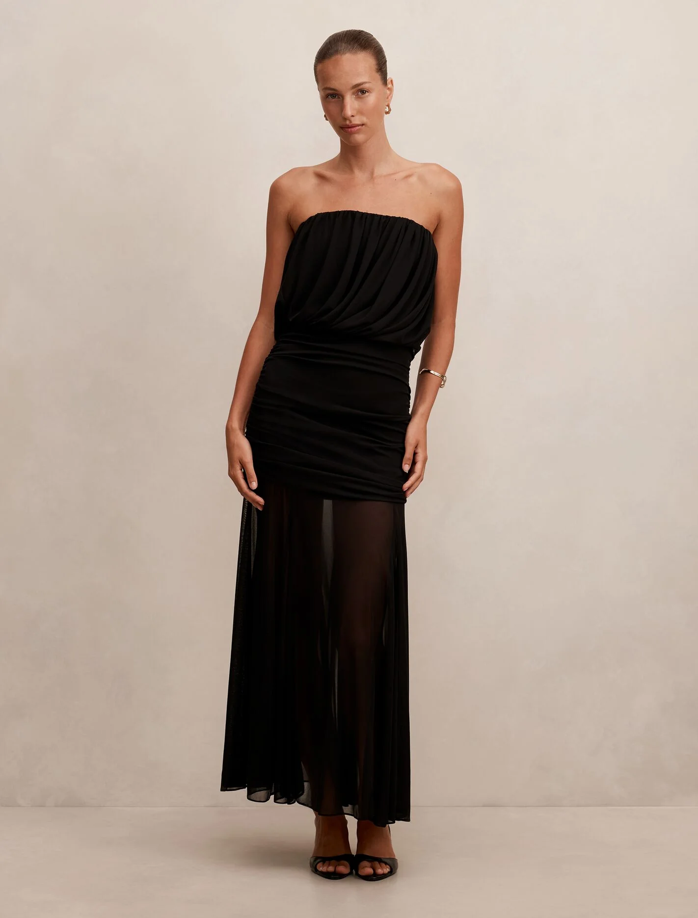 Lyra Bandeau Draped Maxi Dress