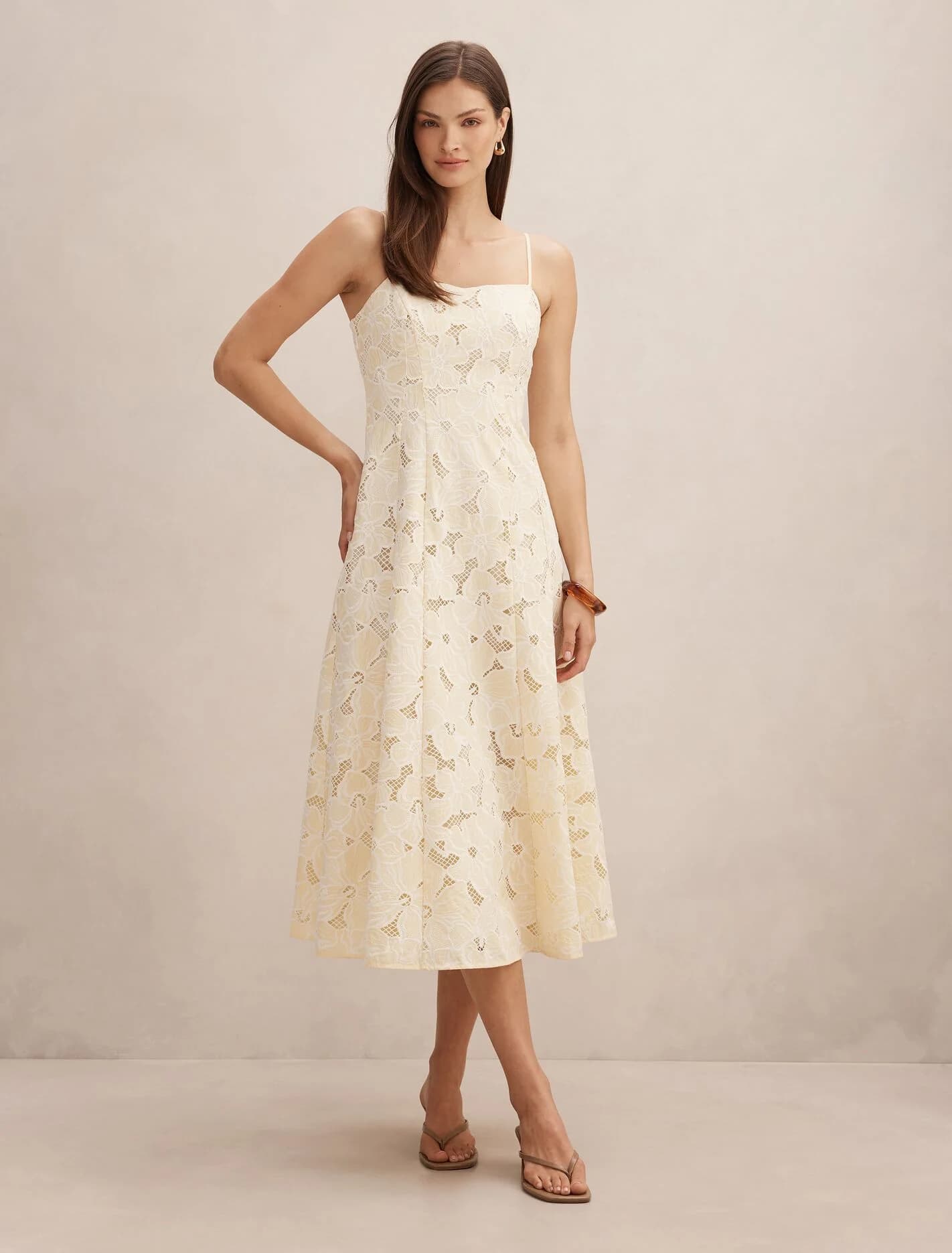 Millie Embroidered Midi Dress