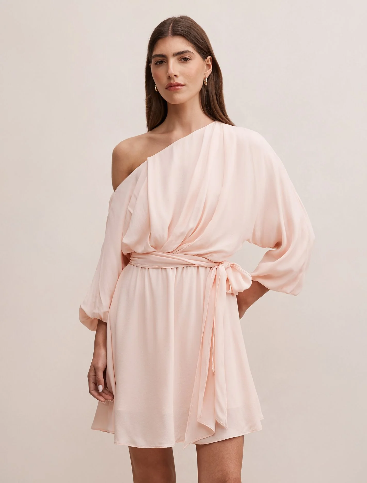 Samantha Tipped Draped Mini Dress