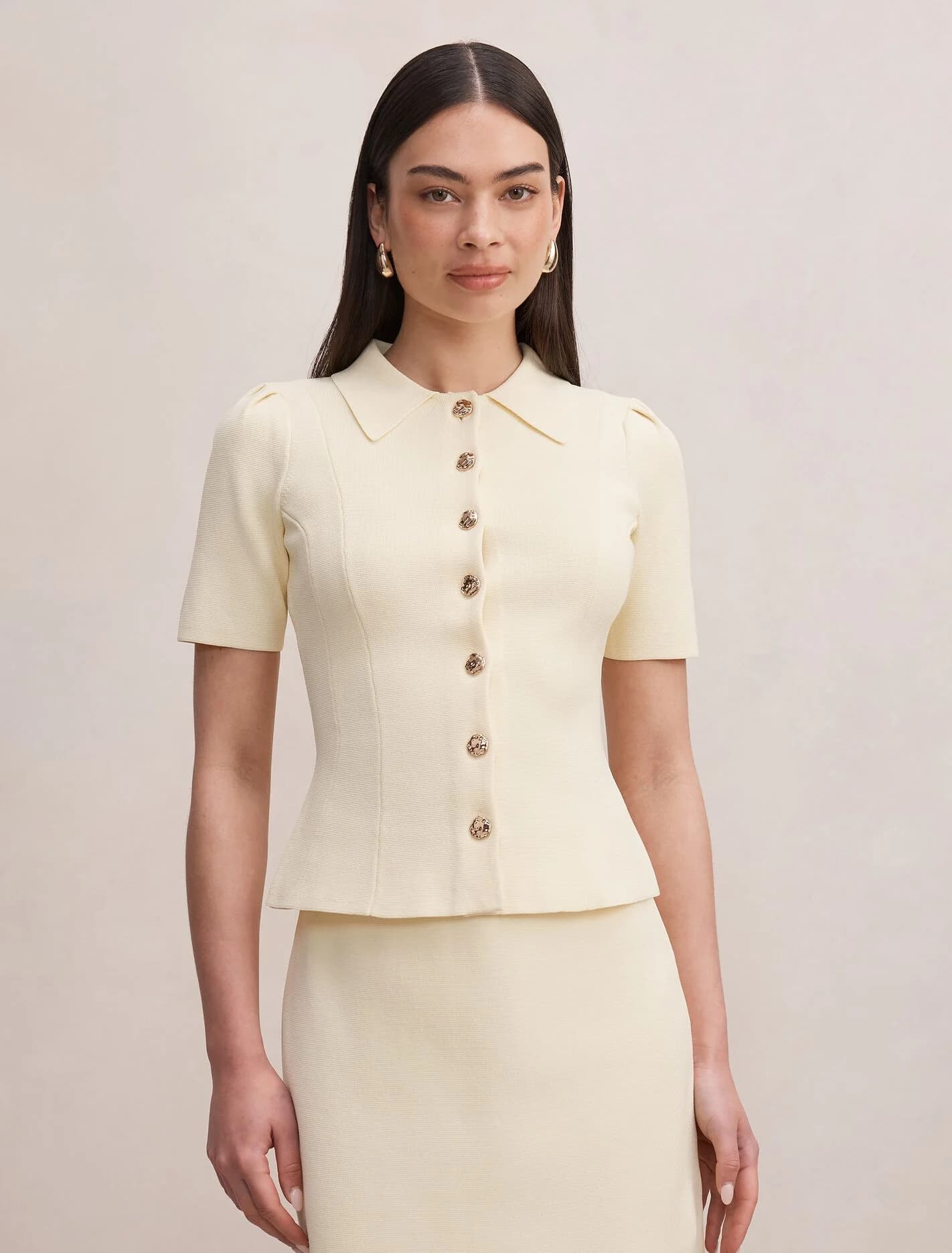 Esther Button Knit Top