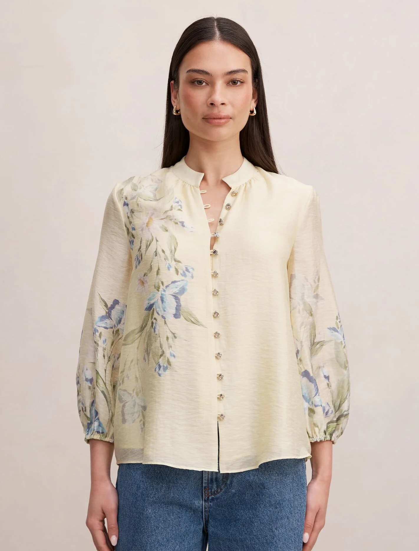 Dolly Placement Print Blouse