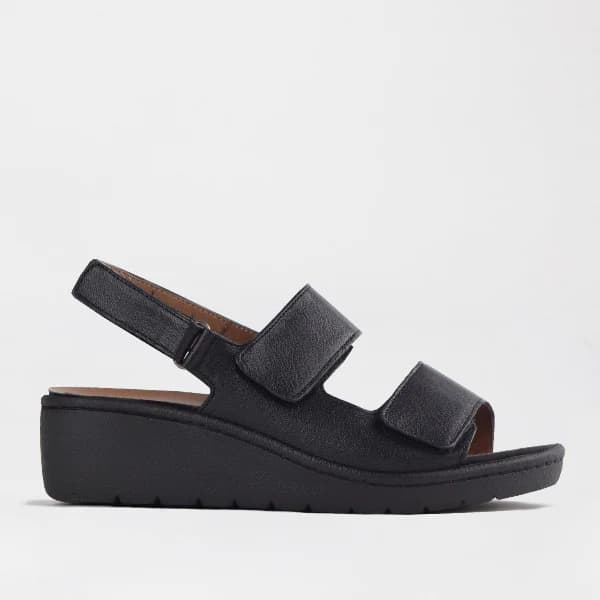 Double Band Wedge Slingback Sandal-Removable Footbed