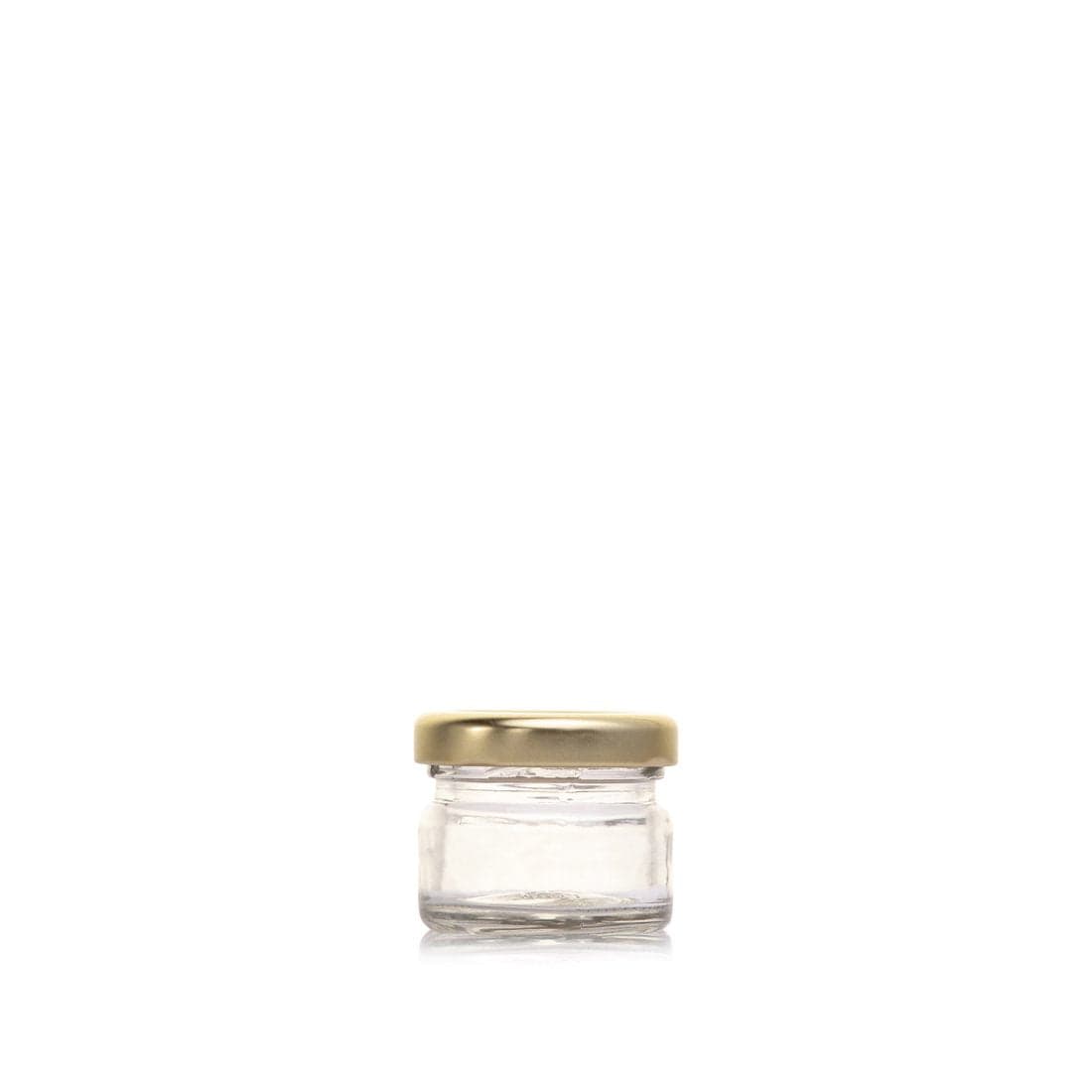 Consol Glass Mini Jar 28ml with Gold lid (48 Carton Pack)