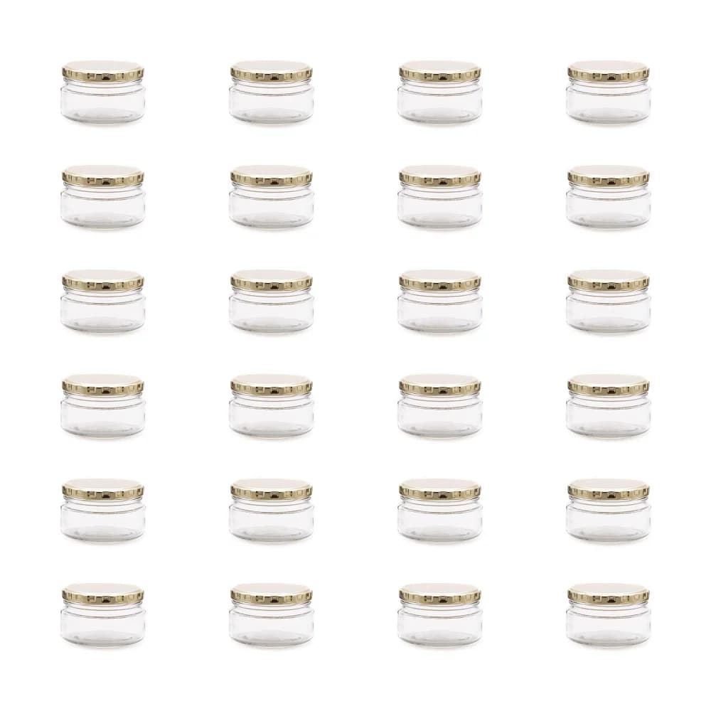 Consol Glass Dip Jar 200ml with Gold lid (24 Carton Pack)