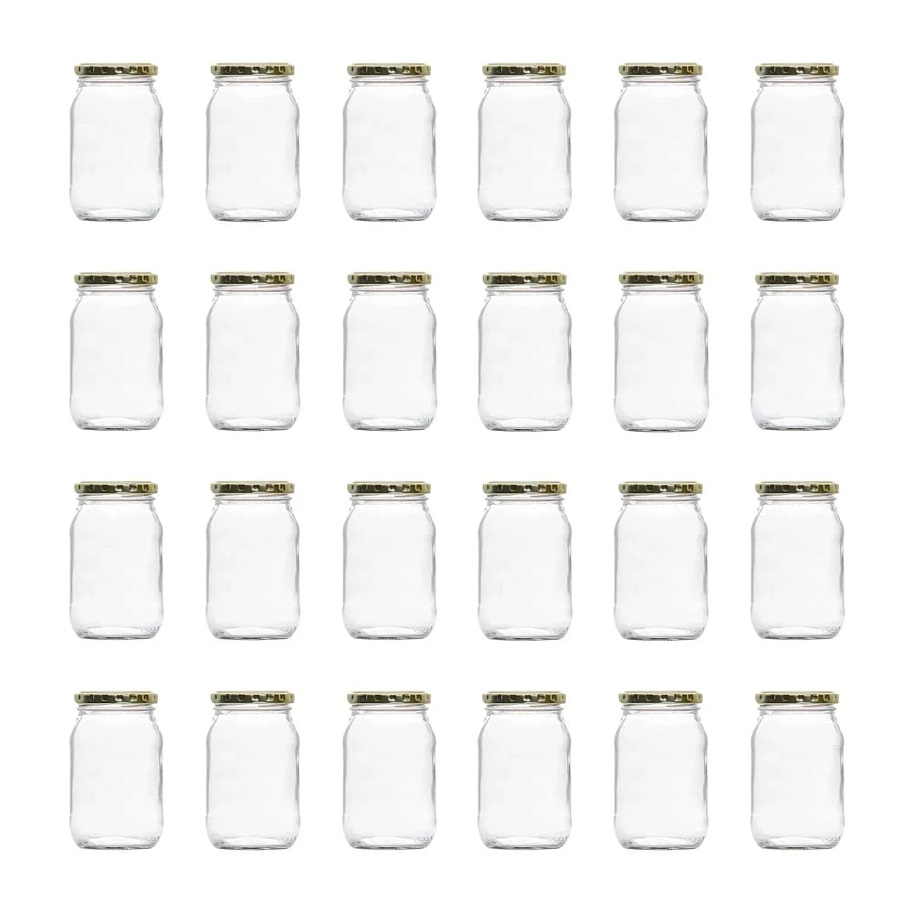 Consol Glass Farrago Jar 375ml with Gold lid (24 Carton Pack)