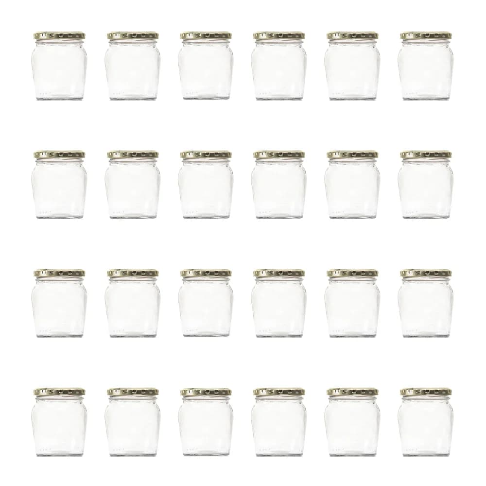 Consol Glass Phoenix Jar 230ml with Gold lid (24 Carton Pack)