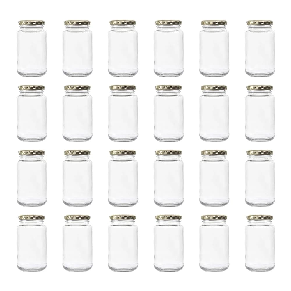 Consol Glass Sheer Jar 125ml with Gold lid (24 Carton Pack)