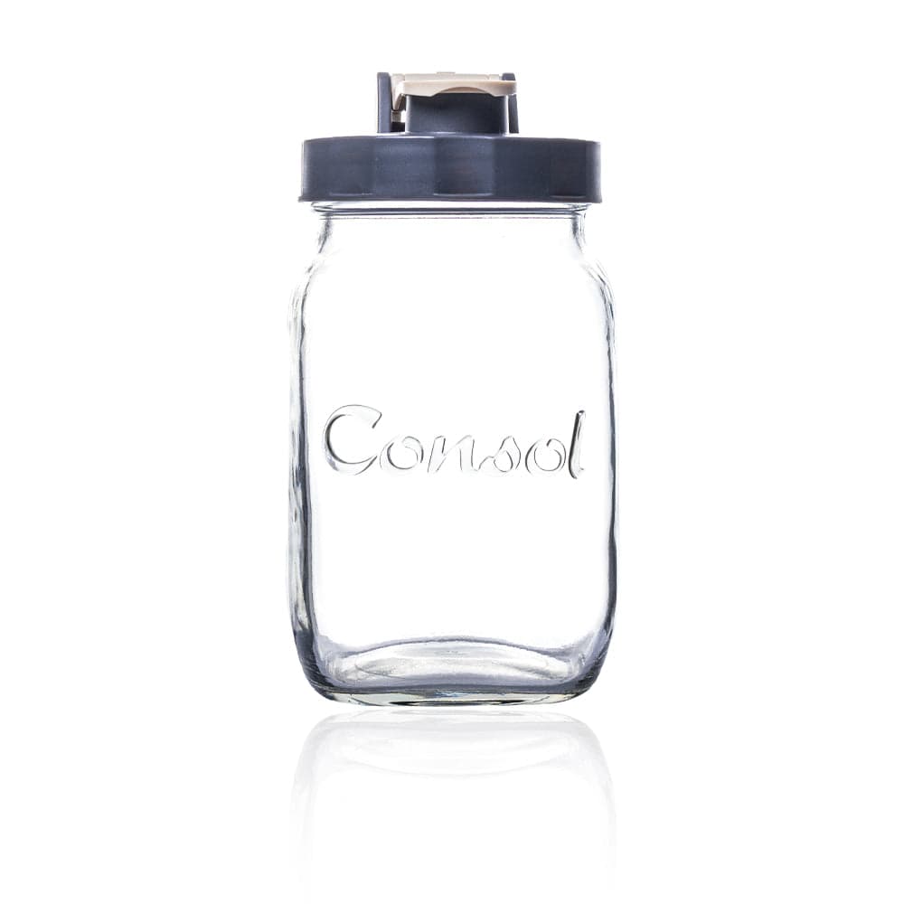 Consol Glass preserve Jar with Sand Flip Top Lid 1L