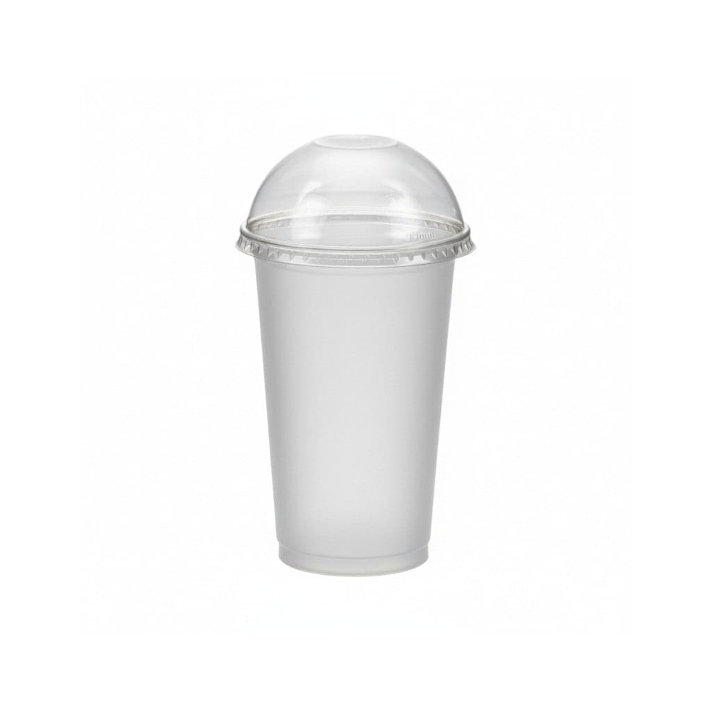 Disposable PET Plastic Frosted Smoothie Cups with Dome Lid 10pack