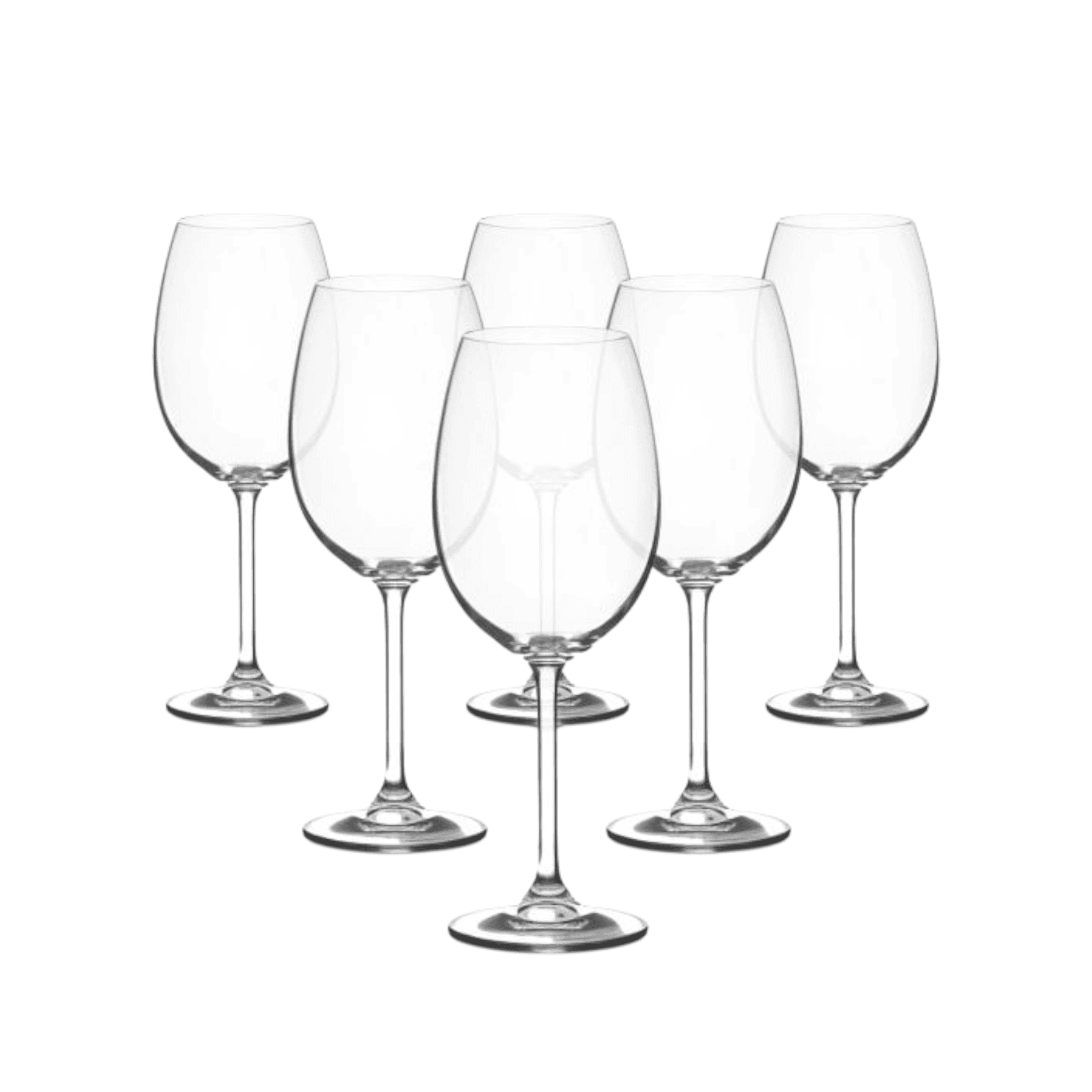 Bohemia Glass Tumbler 600ml Crystalite Stemmed Wine 4pack