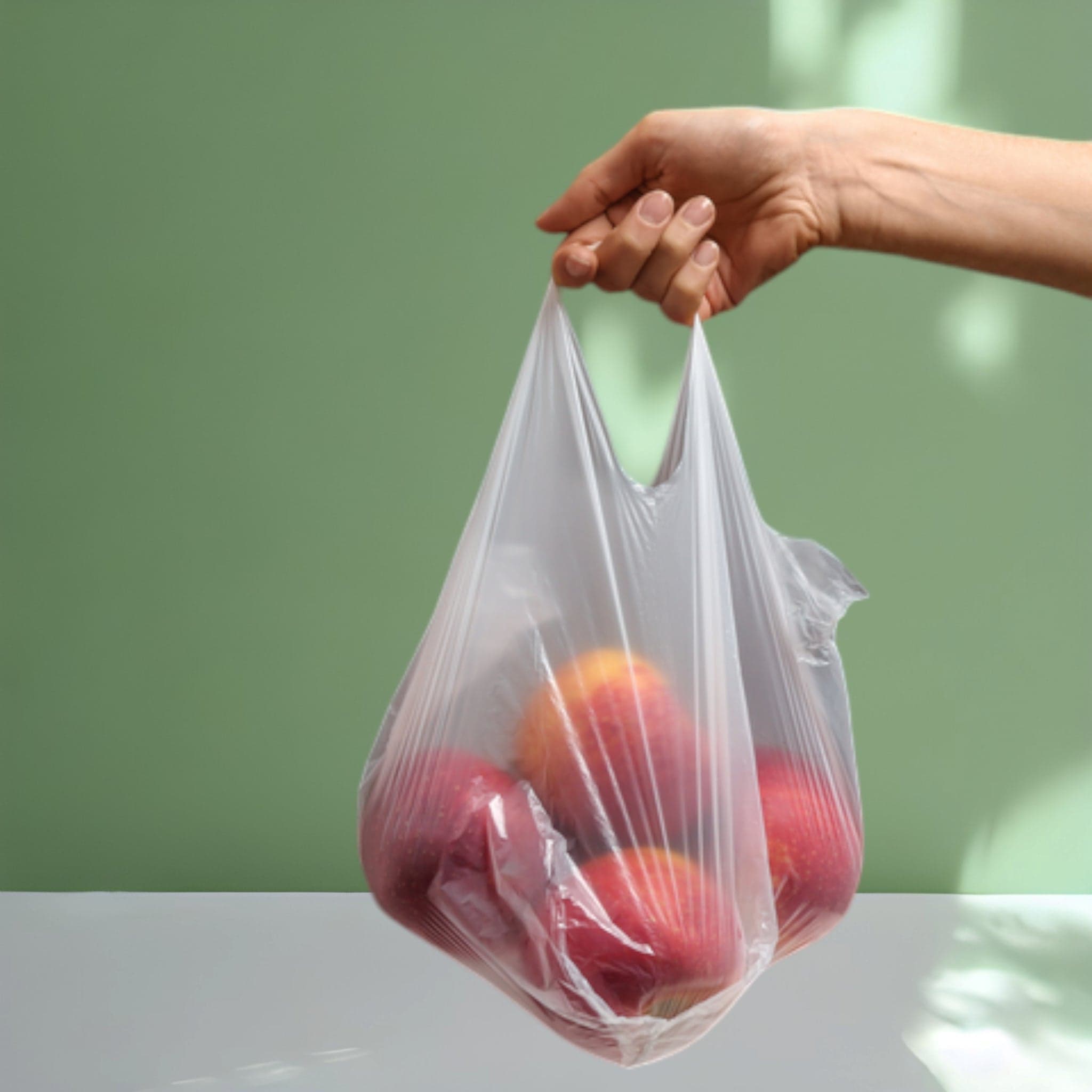 Maxi Plastic Carrier Bags 24L VTC 29x60+17cm 25mic Virgin White 250pack