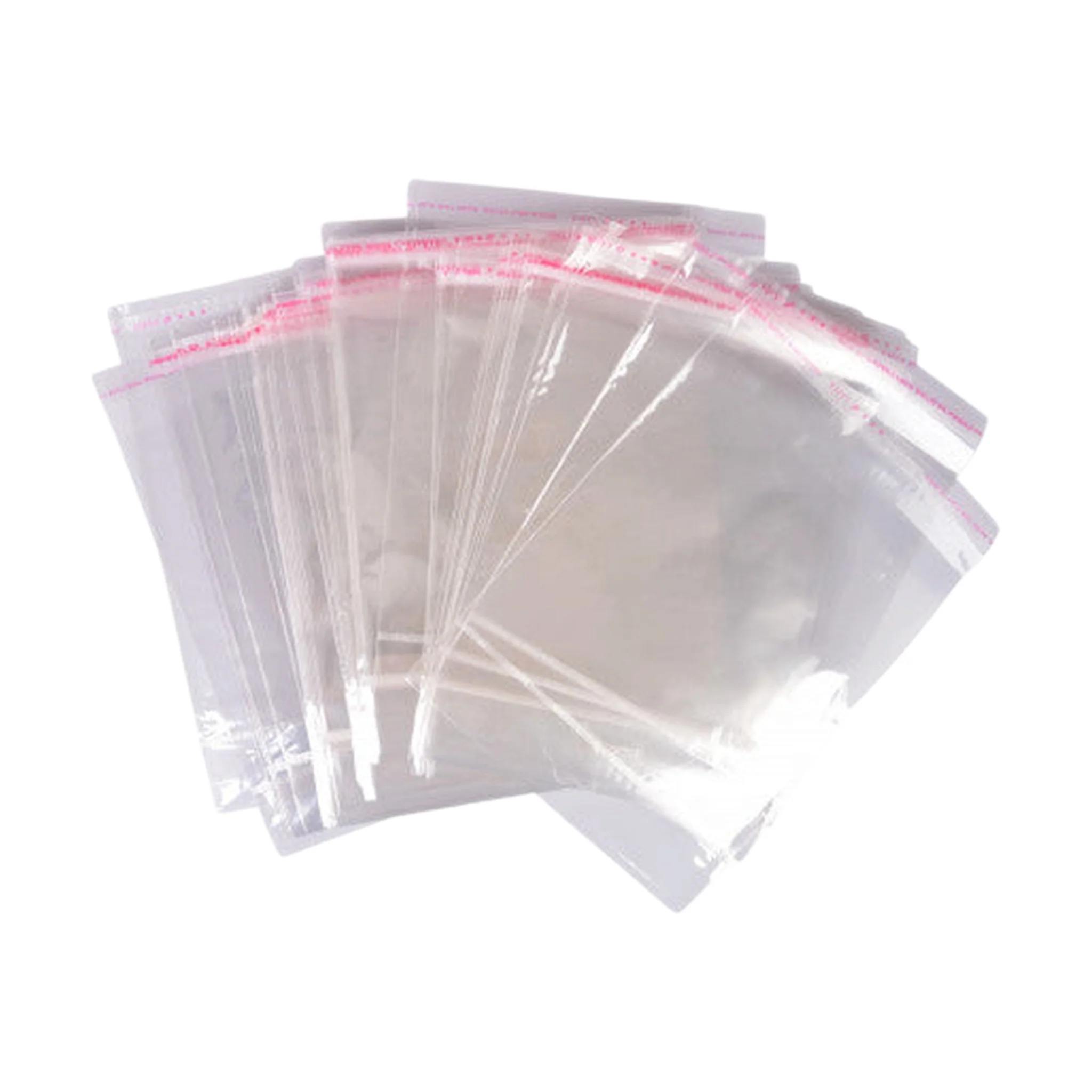 Polyprop Self-Seal Bags Clear BOPP, Self-Adhesive Strip – 100 Pack