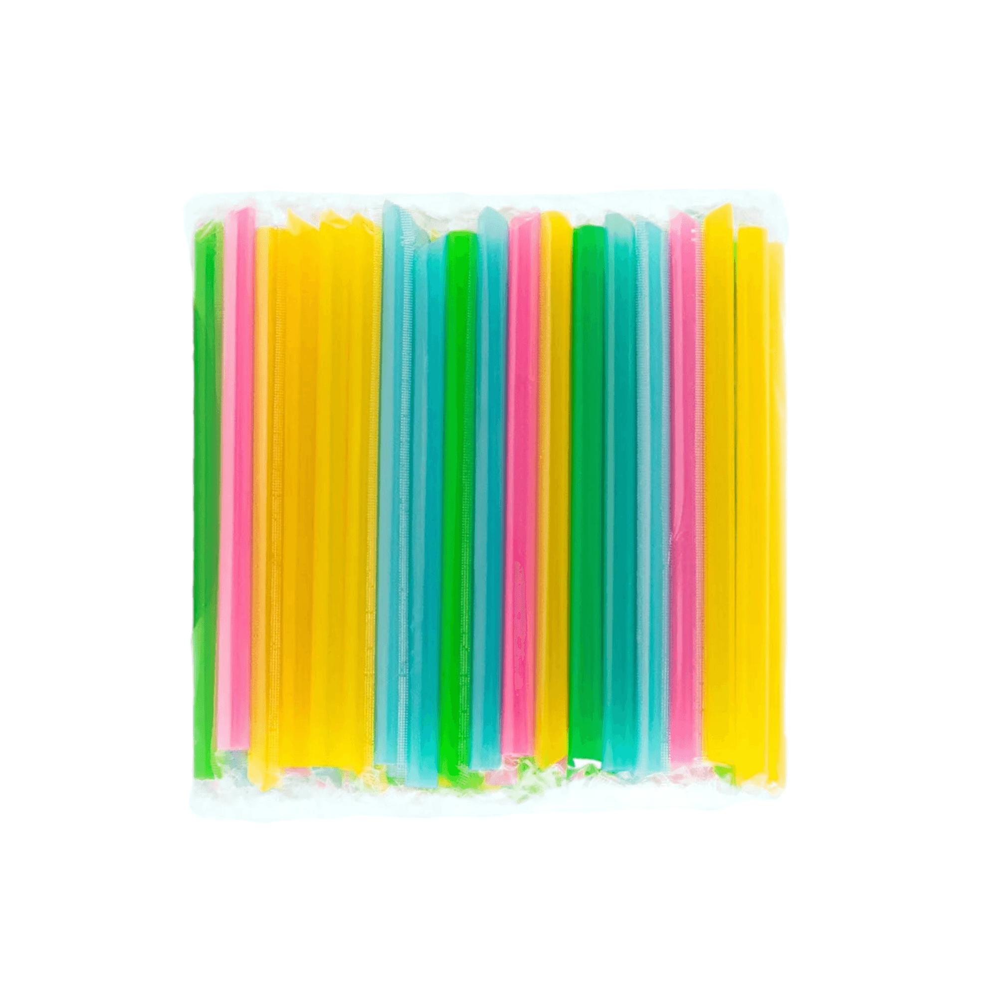 Bubble Tea Boba Color Straws Plastic 11mmx19cm Wrapped 100pack