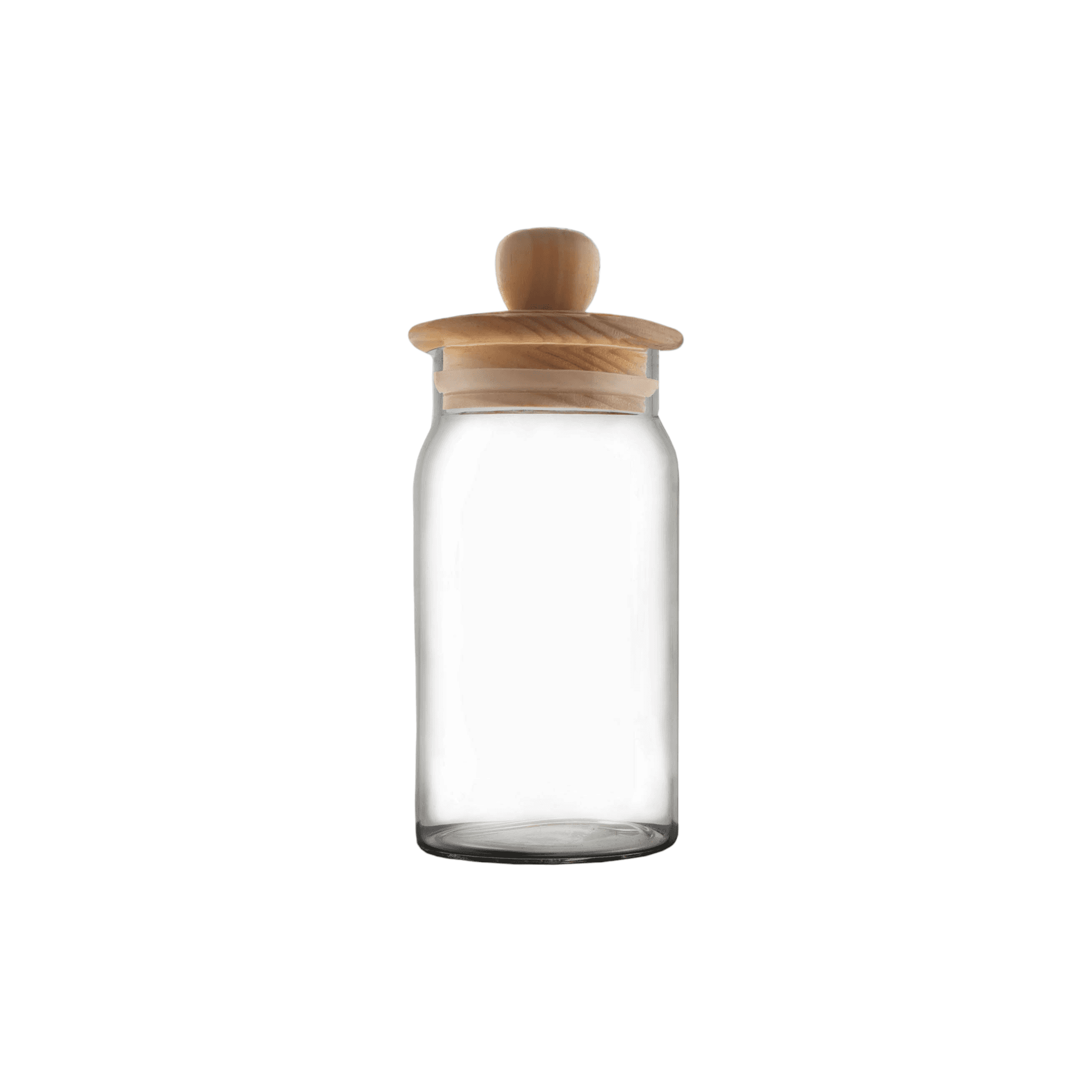 Glass Canister Jar Extra Large Round with Wooden Lid