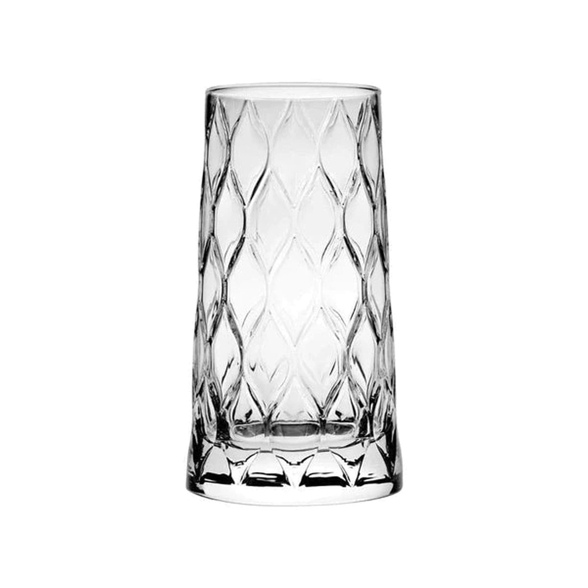 Pasabahce Leafy Hiball Glass Tumbler 450ml 4pcs 23987