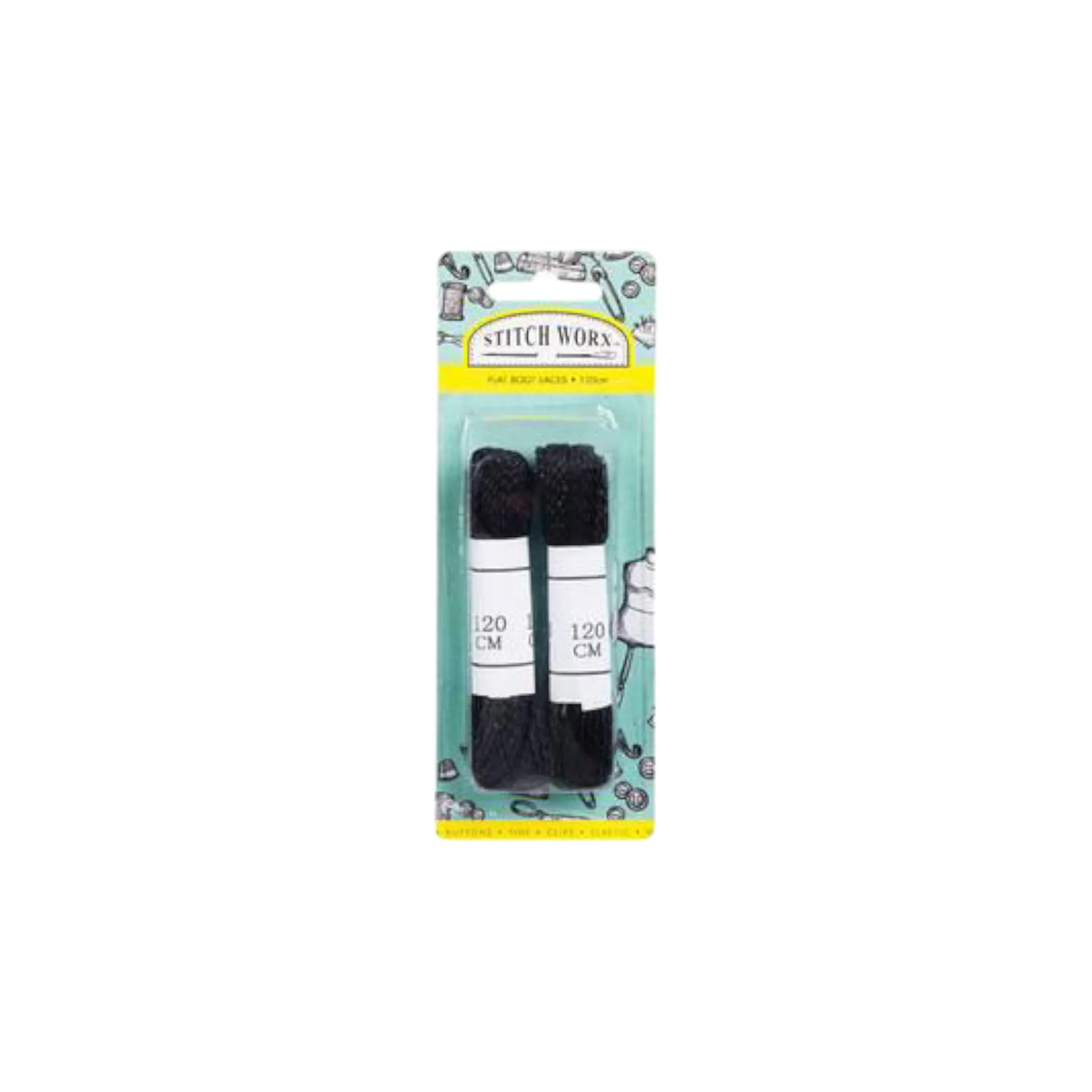 Haberdashery Black Shoe Laces 120cm