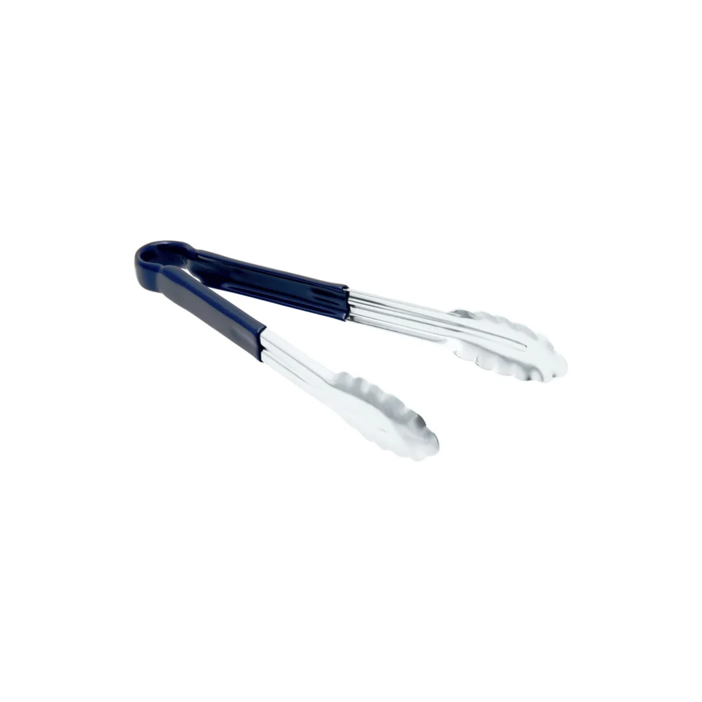 Regent Kitchen BBQ Braai Food Tongs Stainless Steel Polycoated Blue 30182