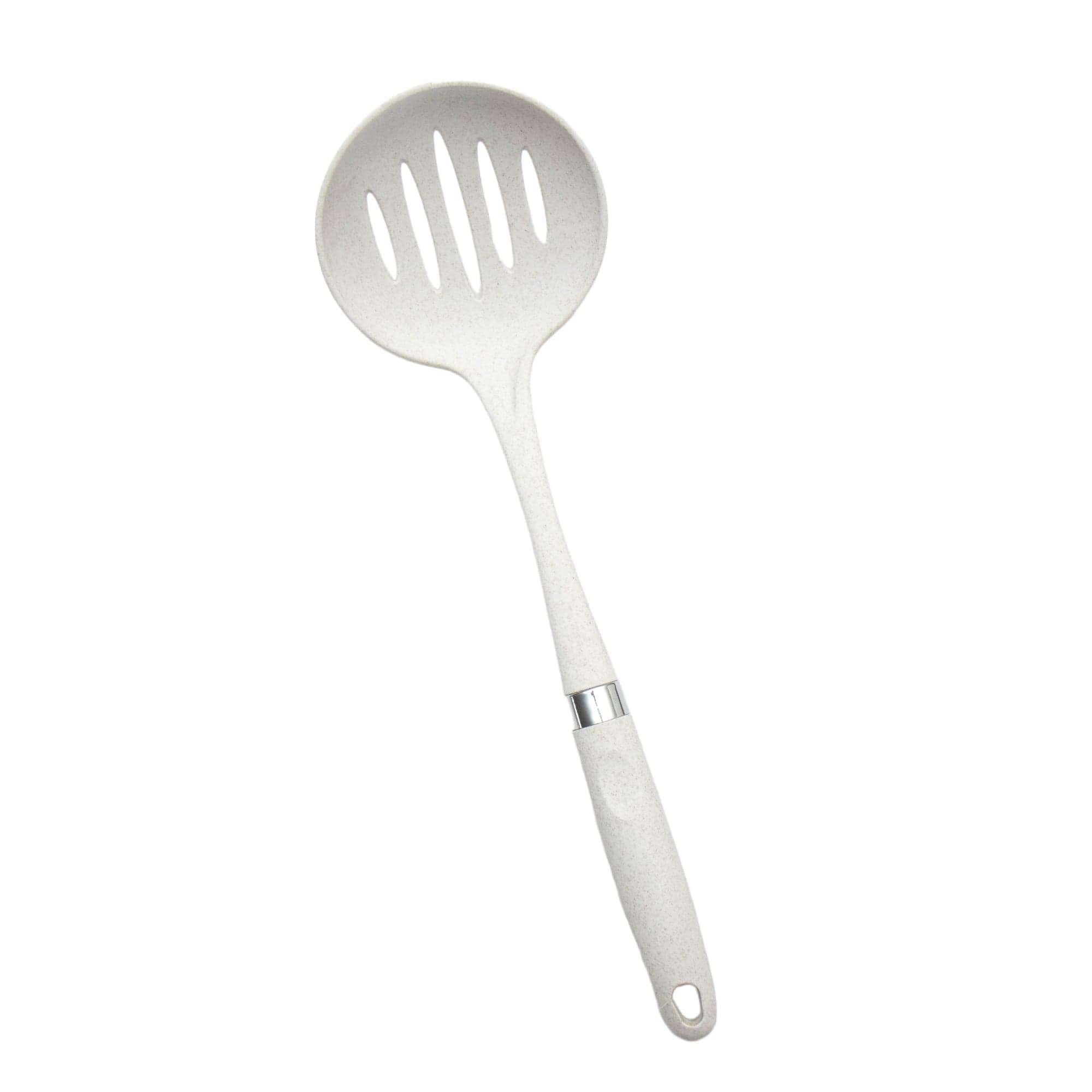 Nylon Serving Slotted Lifter Round Cream Silica Gel Tableware