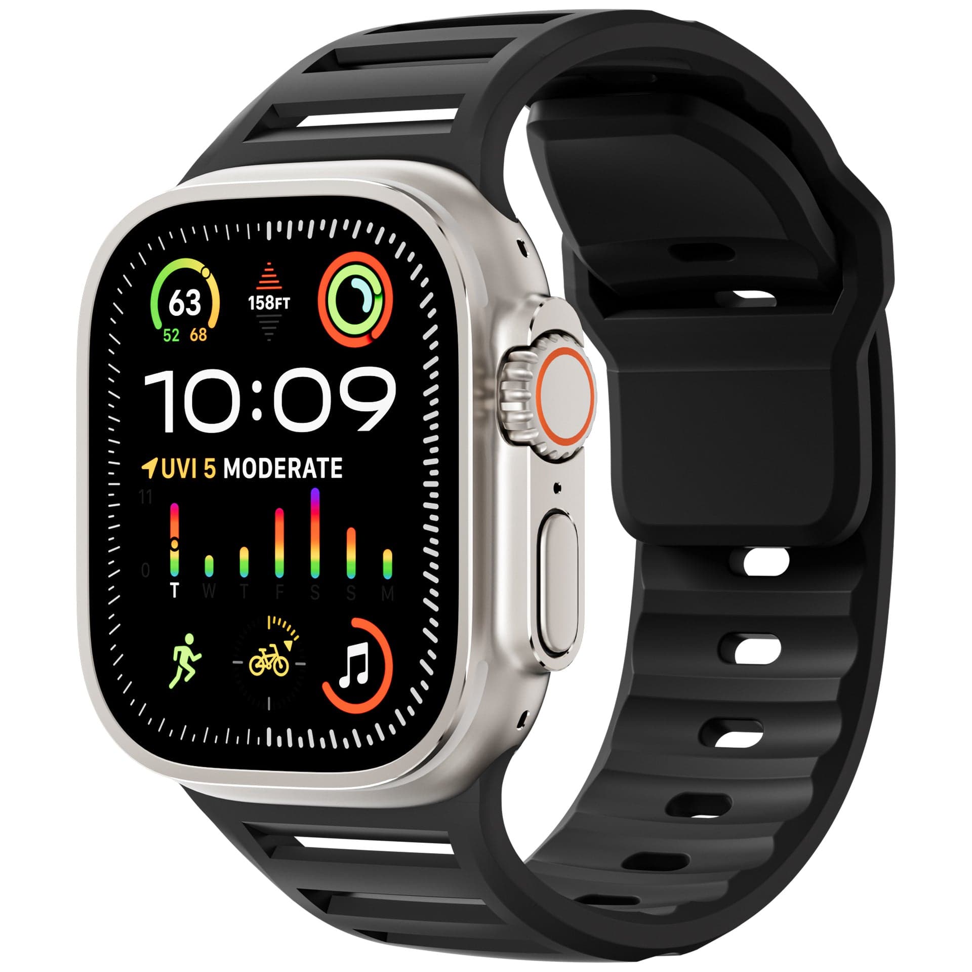 CloudFlex Rubber Strap For Apple Watch Ultra 3-1 / 46mm / 45mm / 44mm