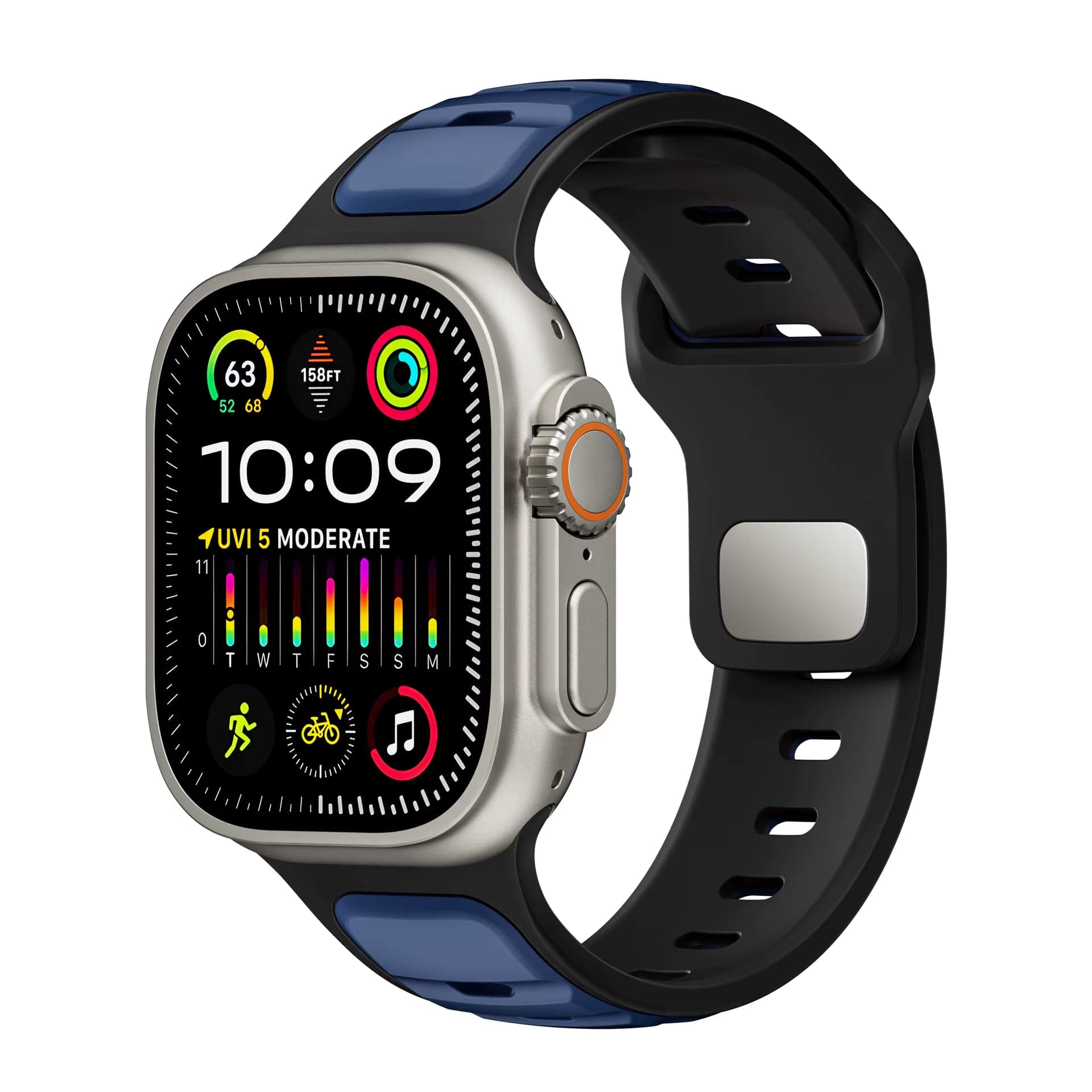 DuoFlex Rubber Strap for Apple Watch Ultra 3-1 / 46mm / 45mm / 44mm