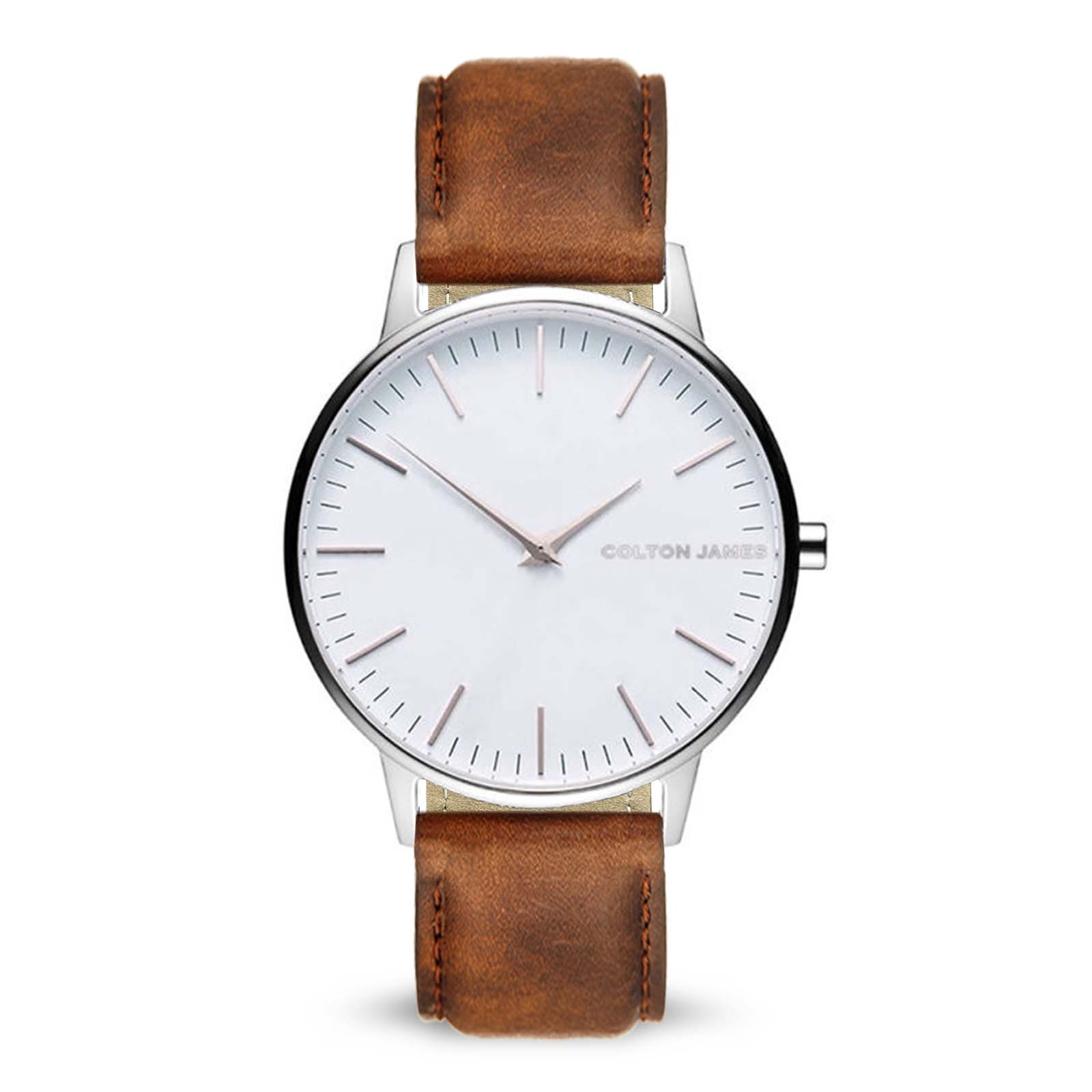 40mm Paragon Mens Classic Watch - Silver / White